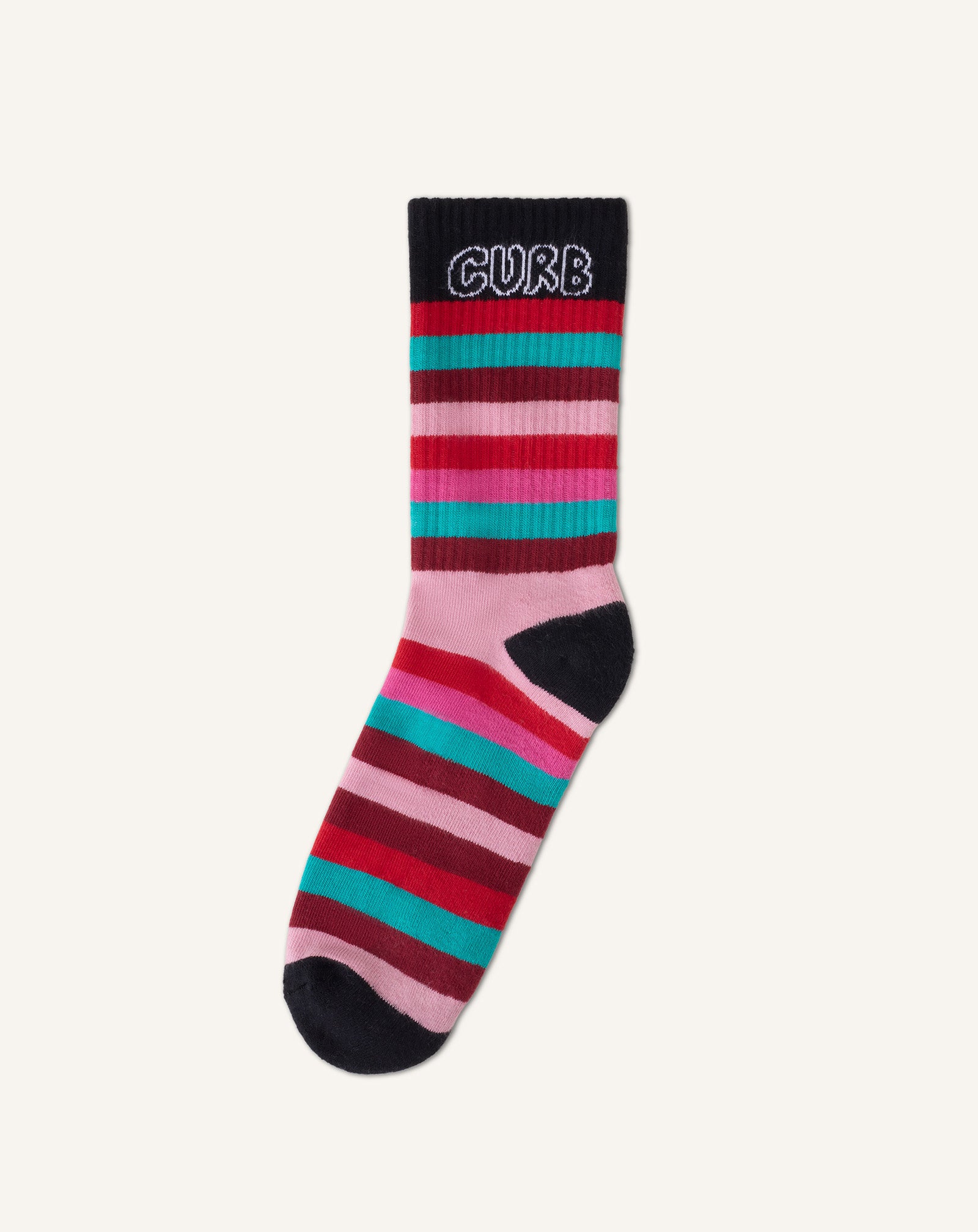 CURB STRIPED COTTON SOCKS