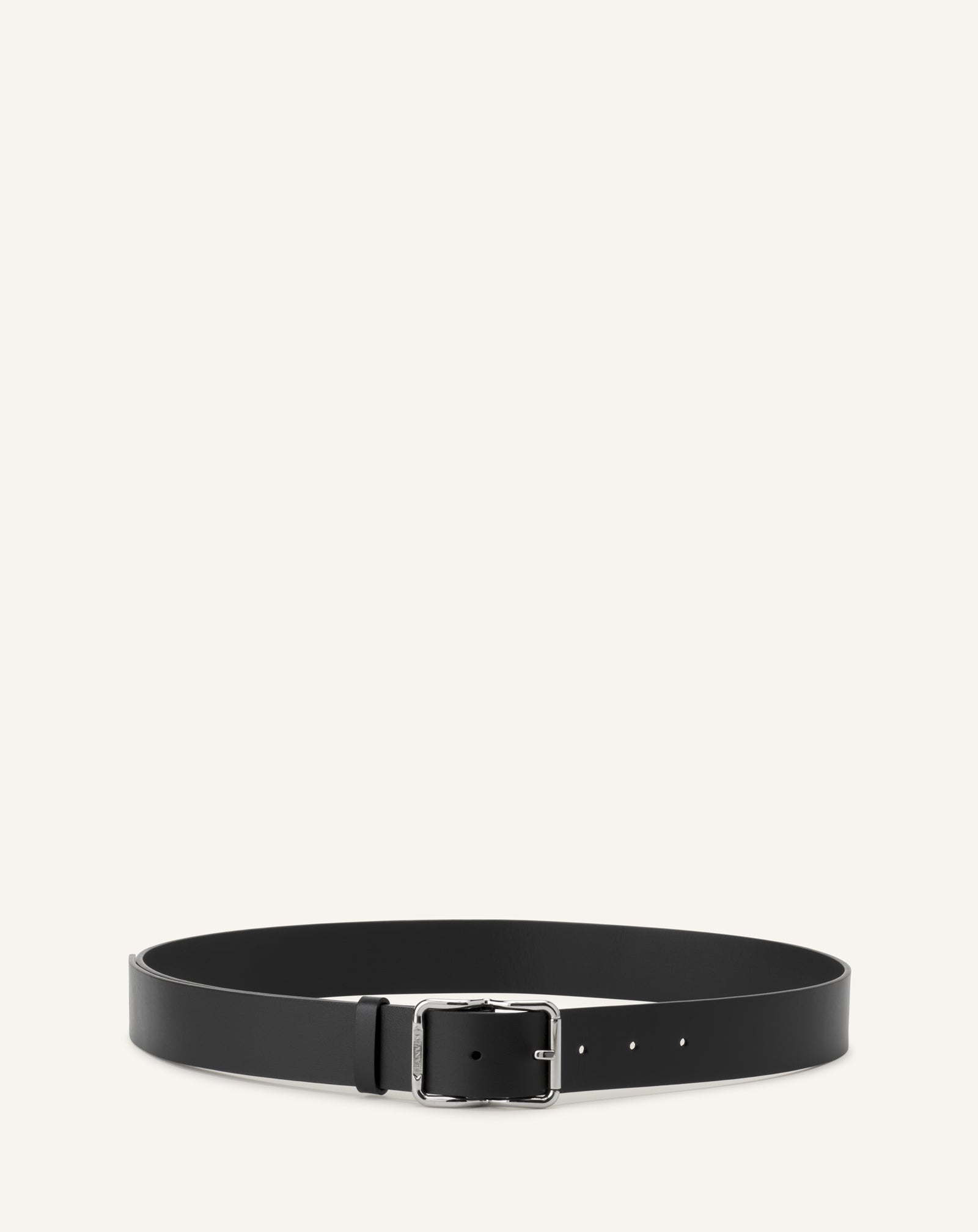 BLACK LANVIN SIGNATURE BELT IN LEATHER