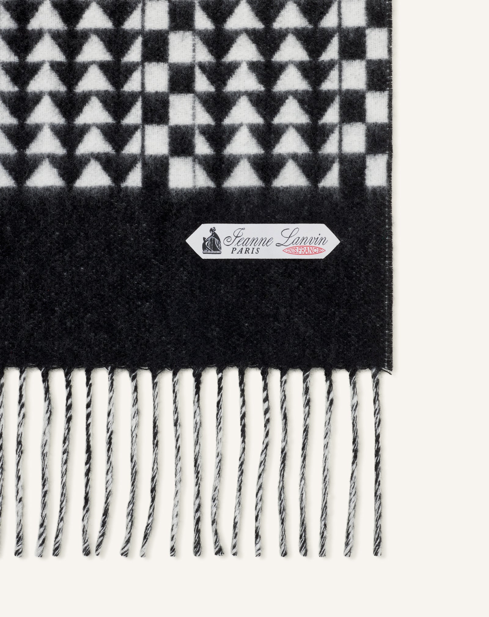 GREY ARTDECO SCARF IN CASHMERE