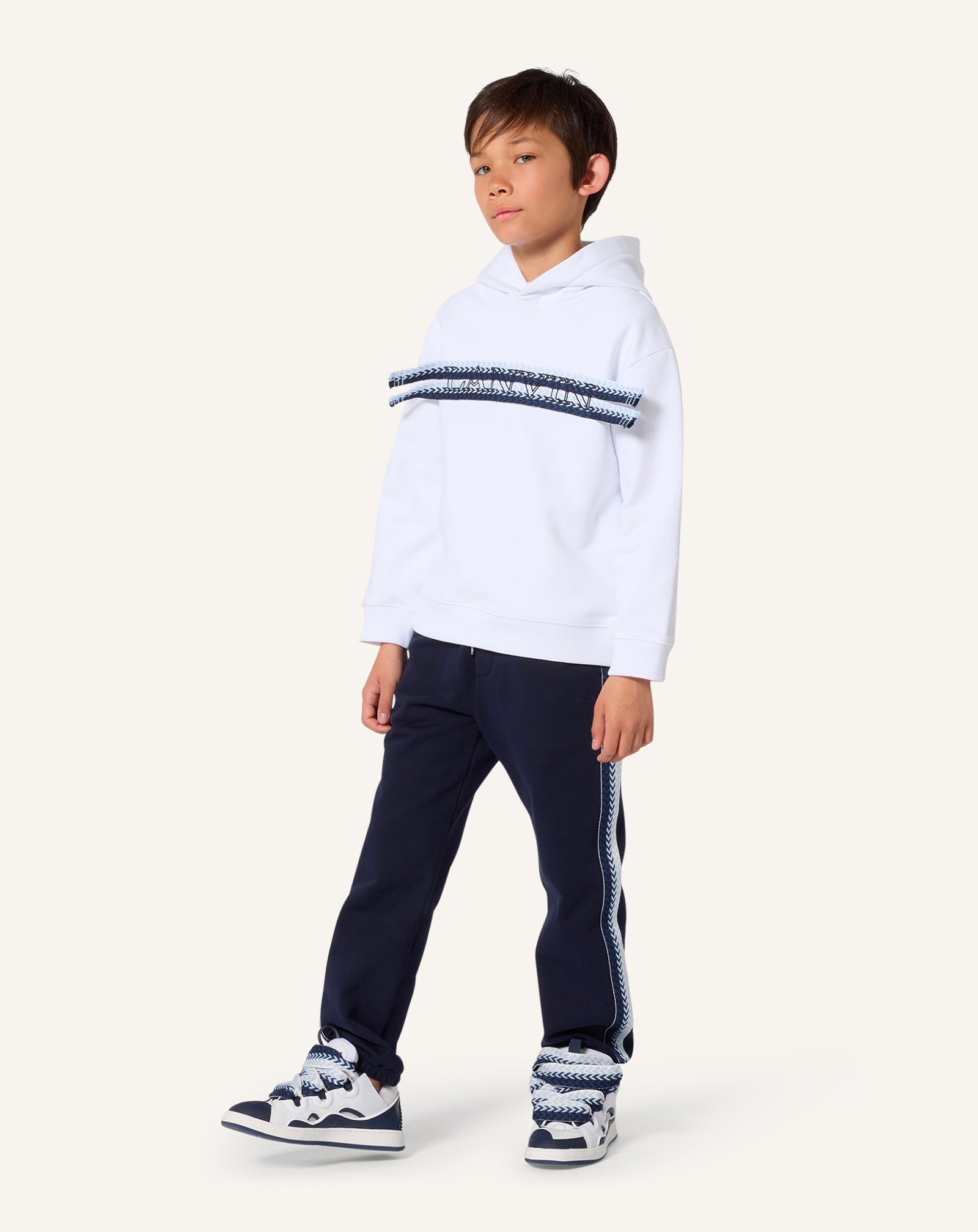 BLUE LACE-UP TRAINERS