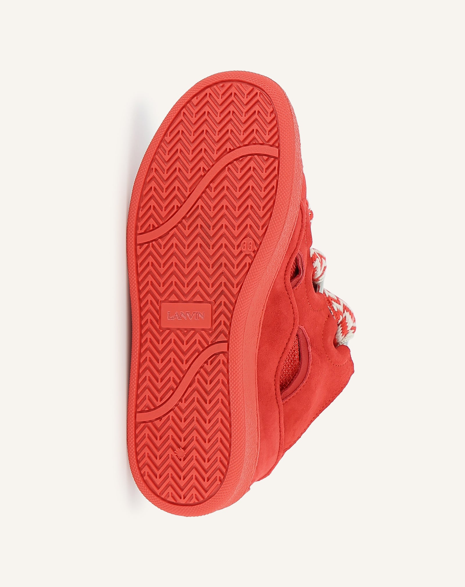 LANVIN スラックス Red Lace-up Trainers | Lanvin