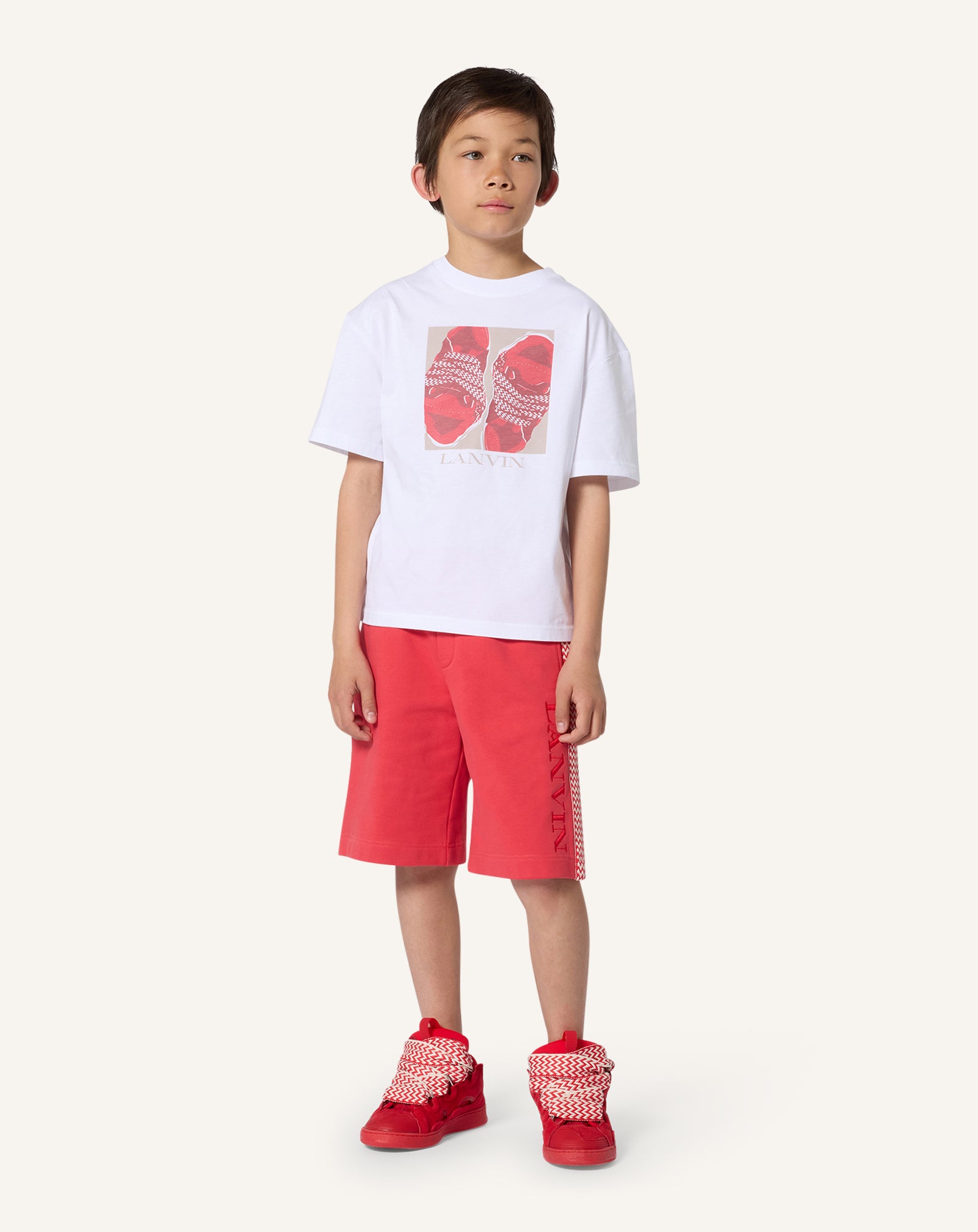 Red Lace-up Trainers | Lanvin