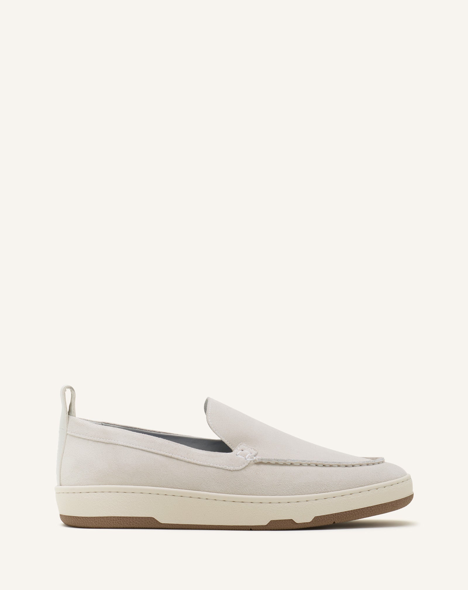 WHITE CRUISER MOCCASINS IN SUEDE