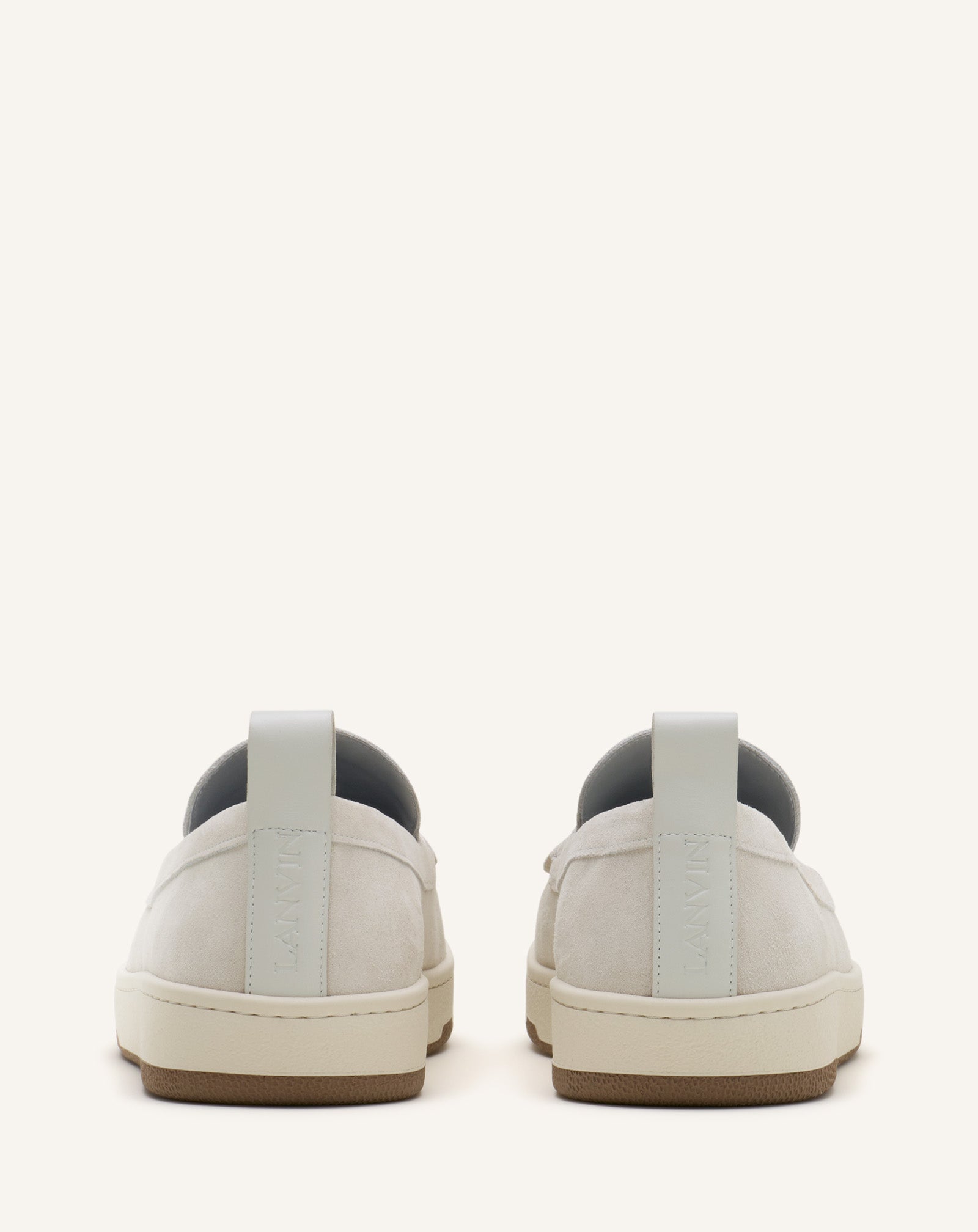 White Cruiser Suede Moccasins | Lanvin