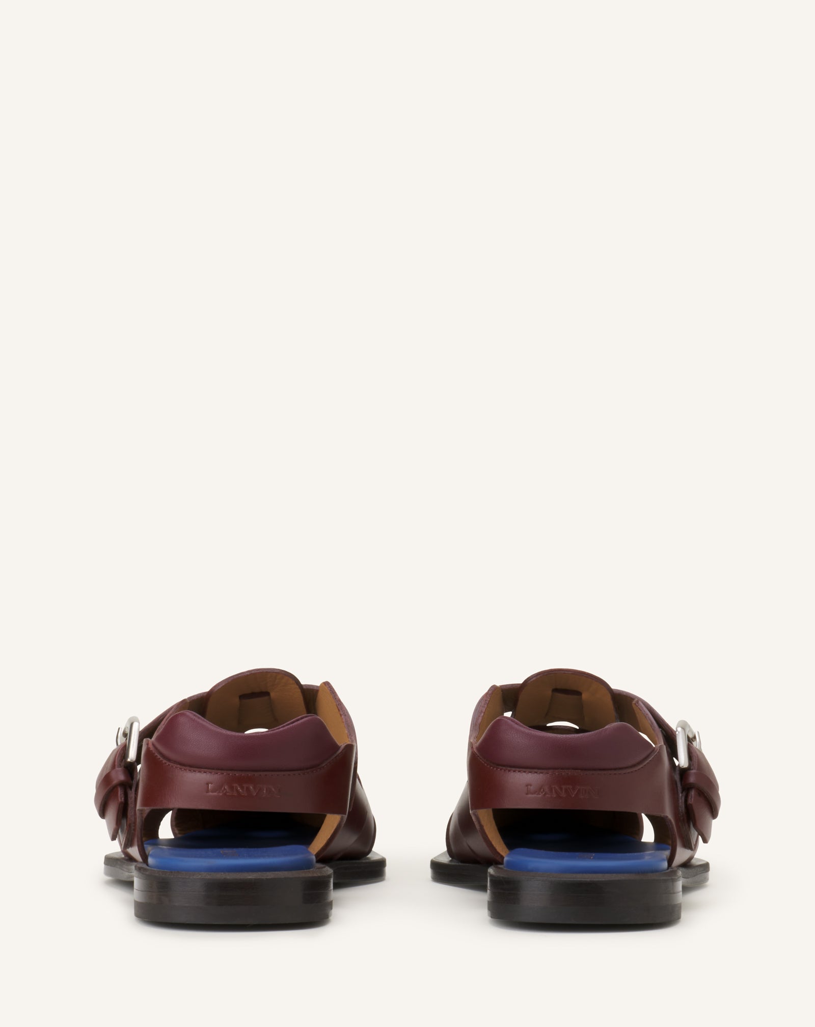 Brown Pointed-toe Leather Sandals | Lanvin