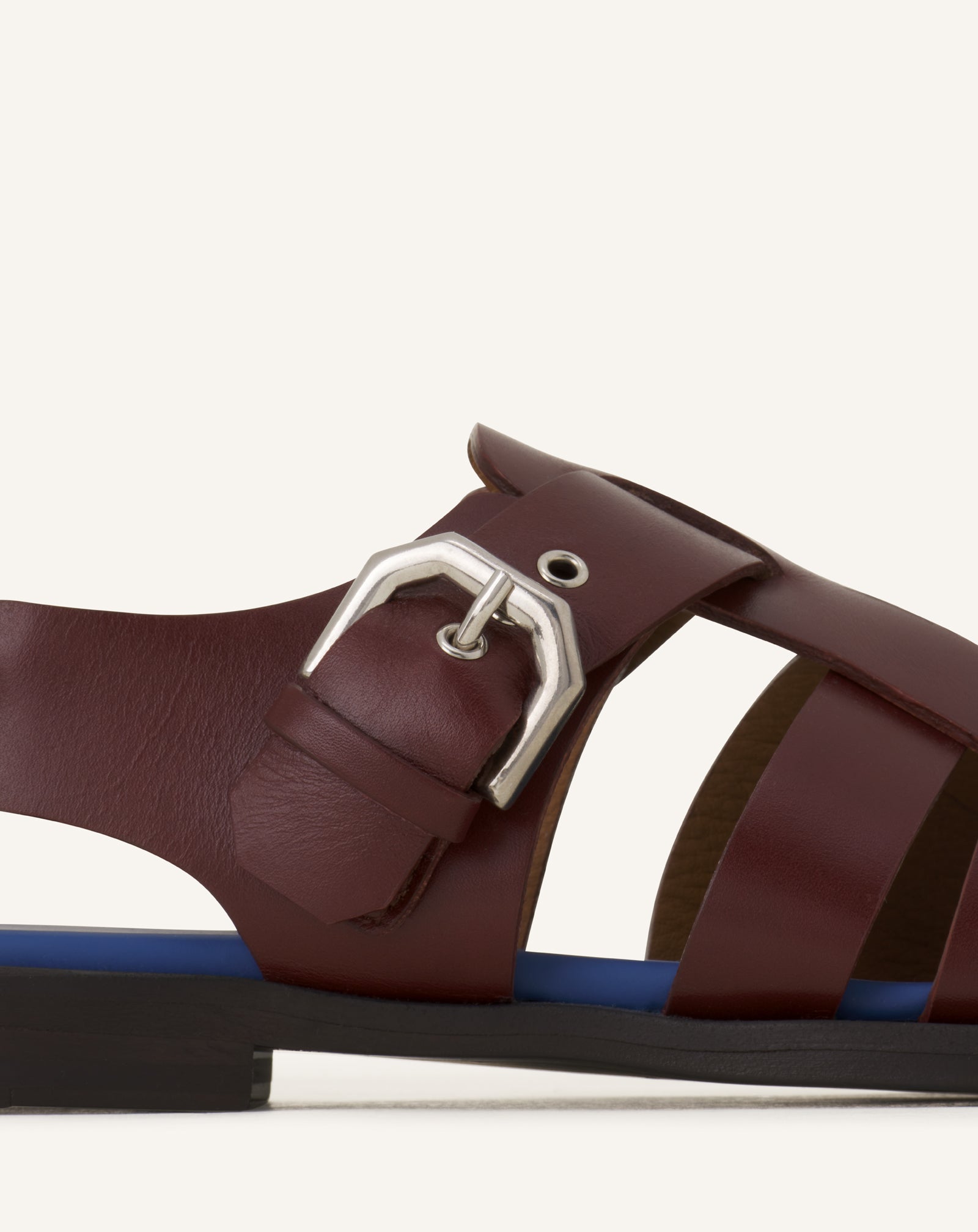 Brown Pointed-toe Leather Sandals | Lanvin