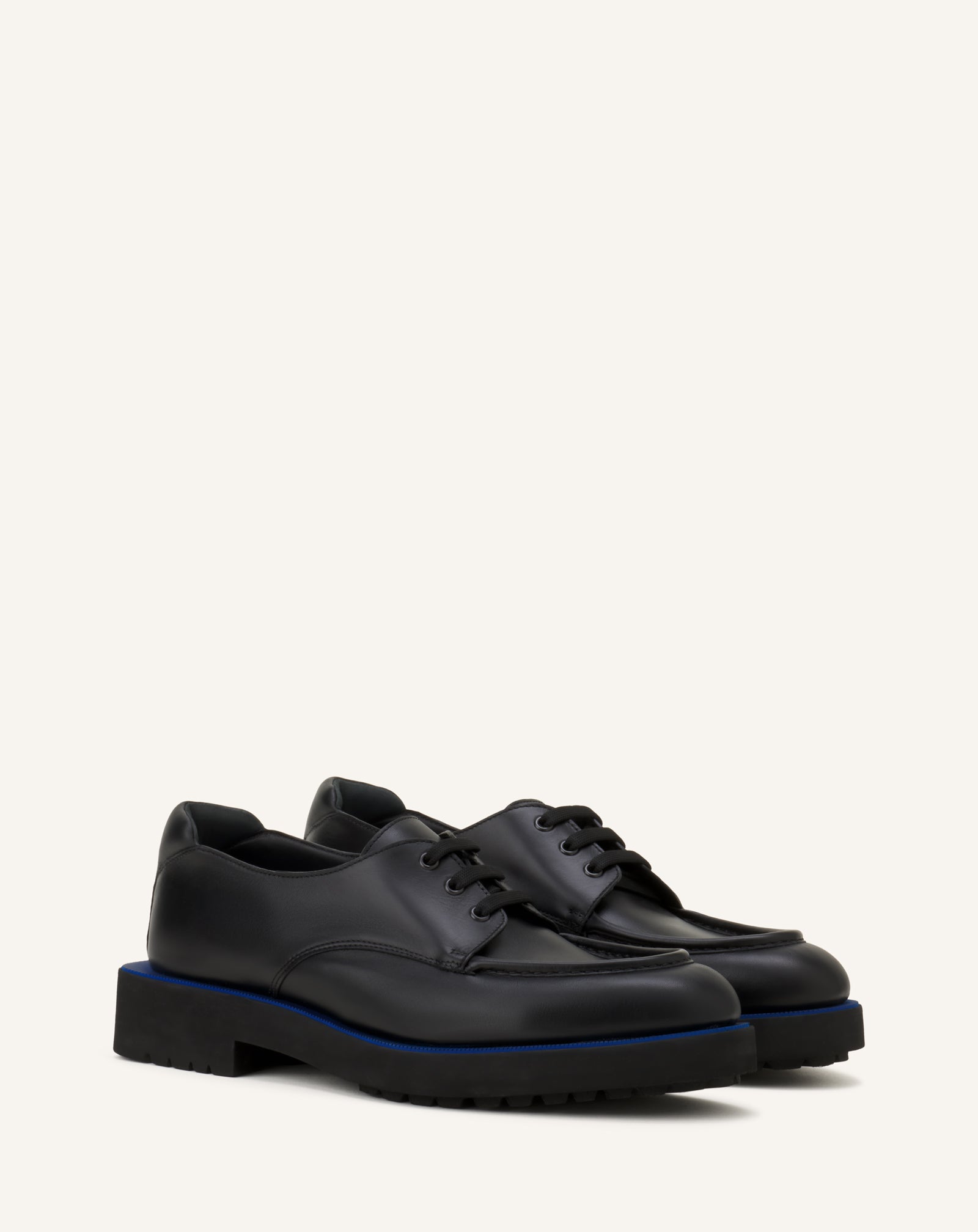 BLACK DERBY SHOES IN SOFT LEATHER