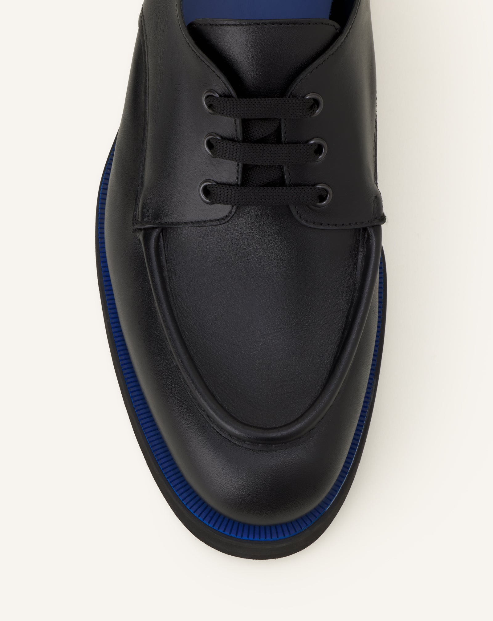 BLACK DERBY SHOES IN SOFT LEATHER