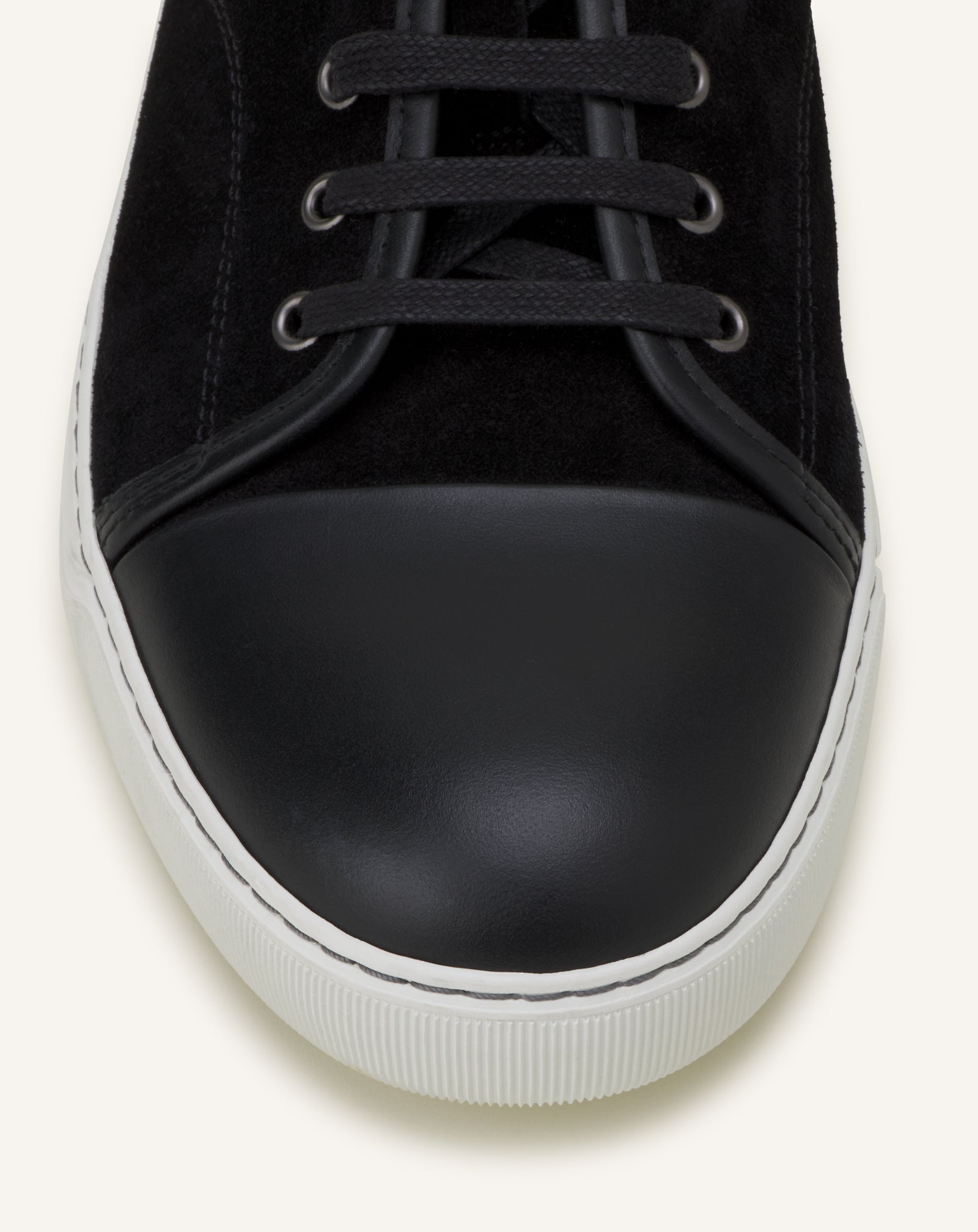 Black Dbb1 Leather And Suede Sneakers | Lanvin