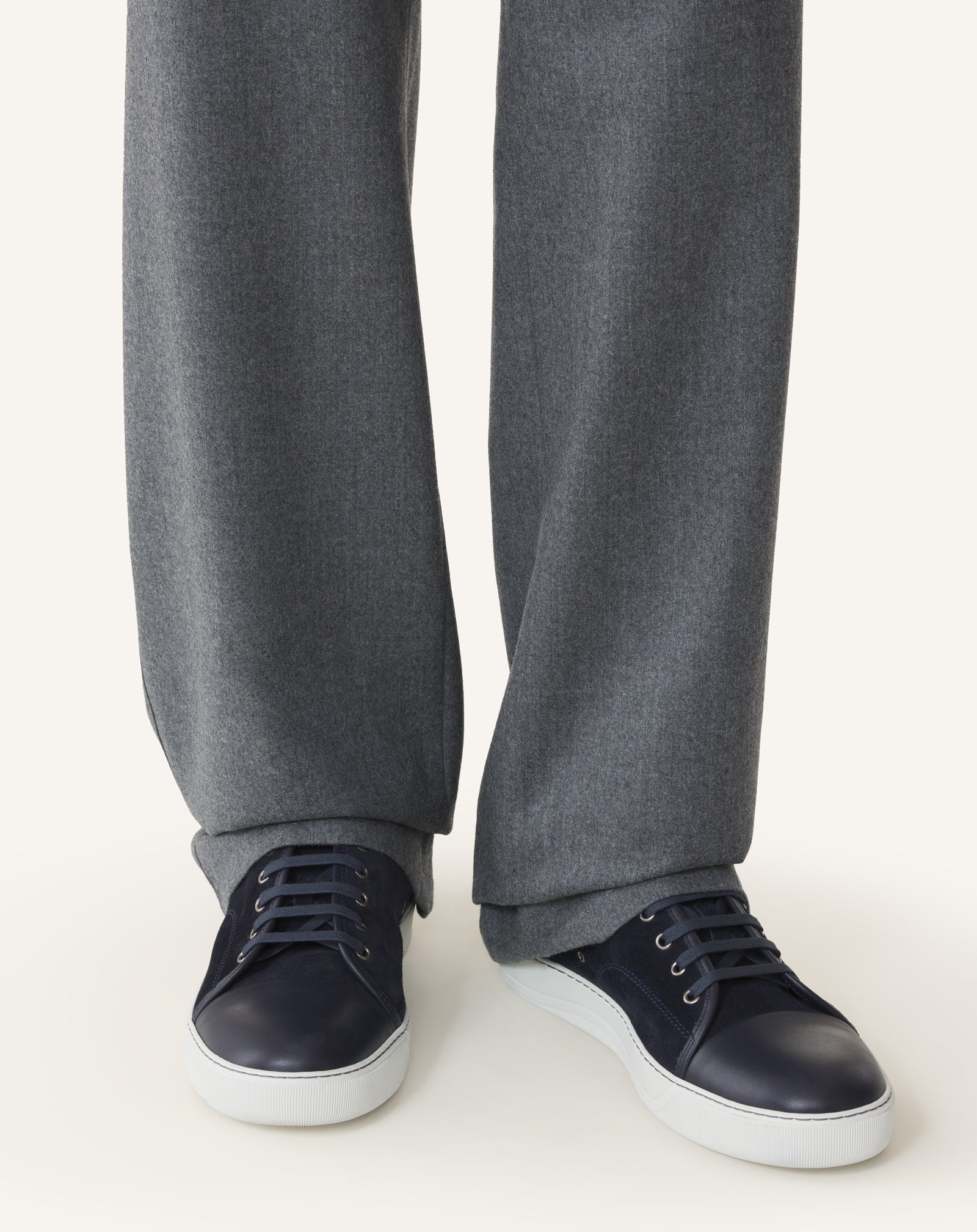 Blue Dbb1 Leather And Suede Sneakers | Lanvin