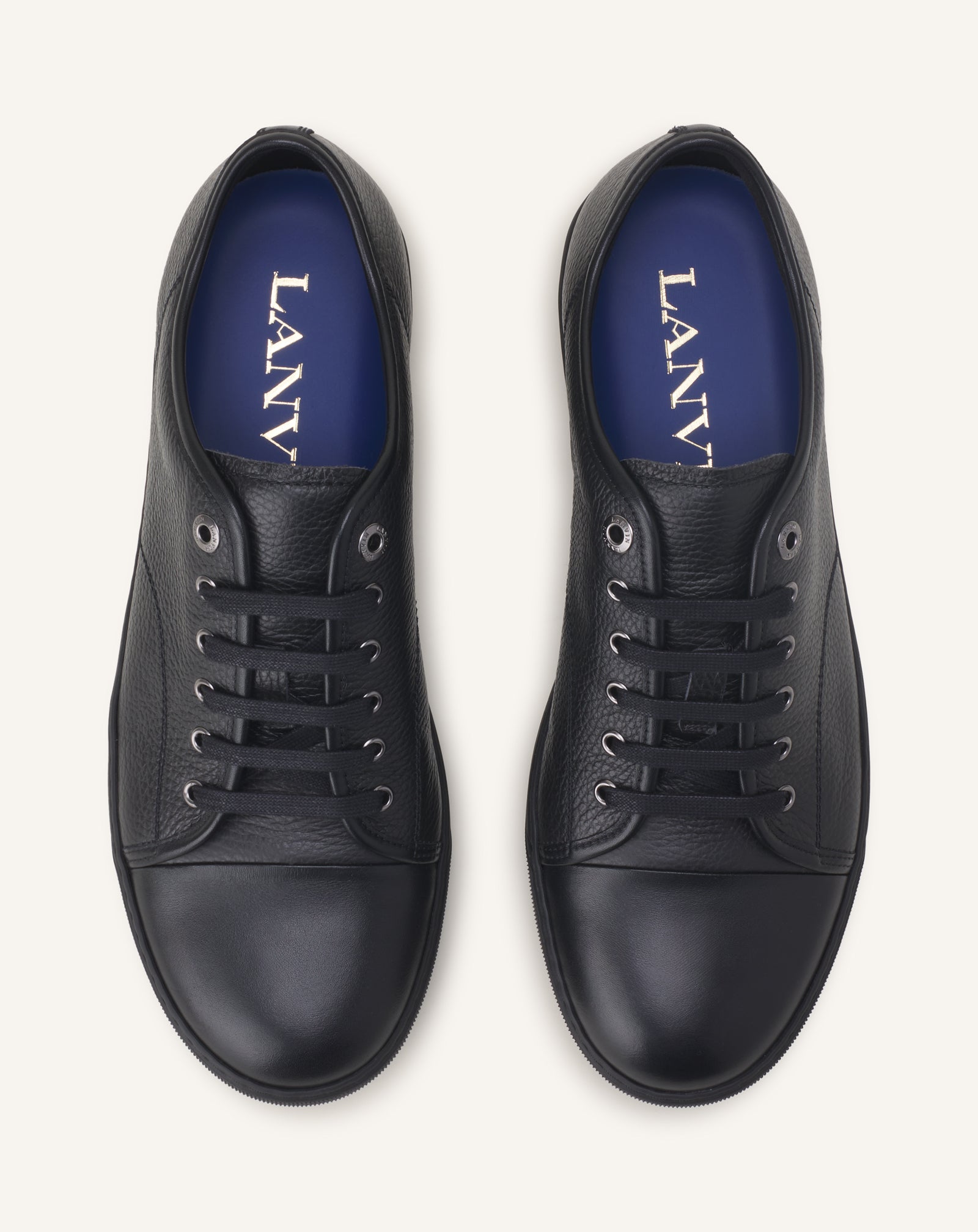 BLACK DBB1 SNEAKERS IN NAPPA AND GRAINED LEATHER