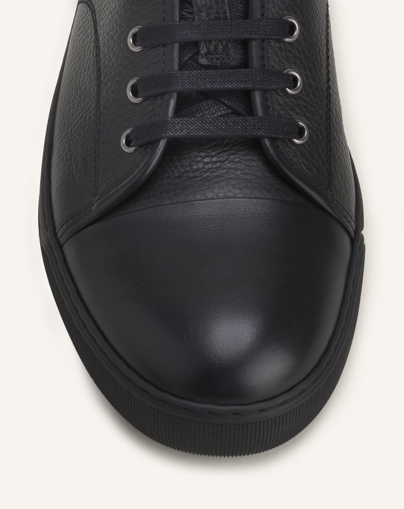 BLACK DBB1 SNEAKERS IN NAPPA AND GRAINED LEATHER