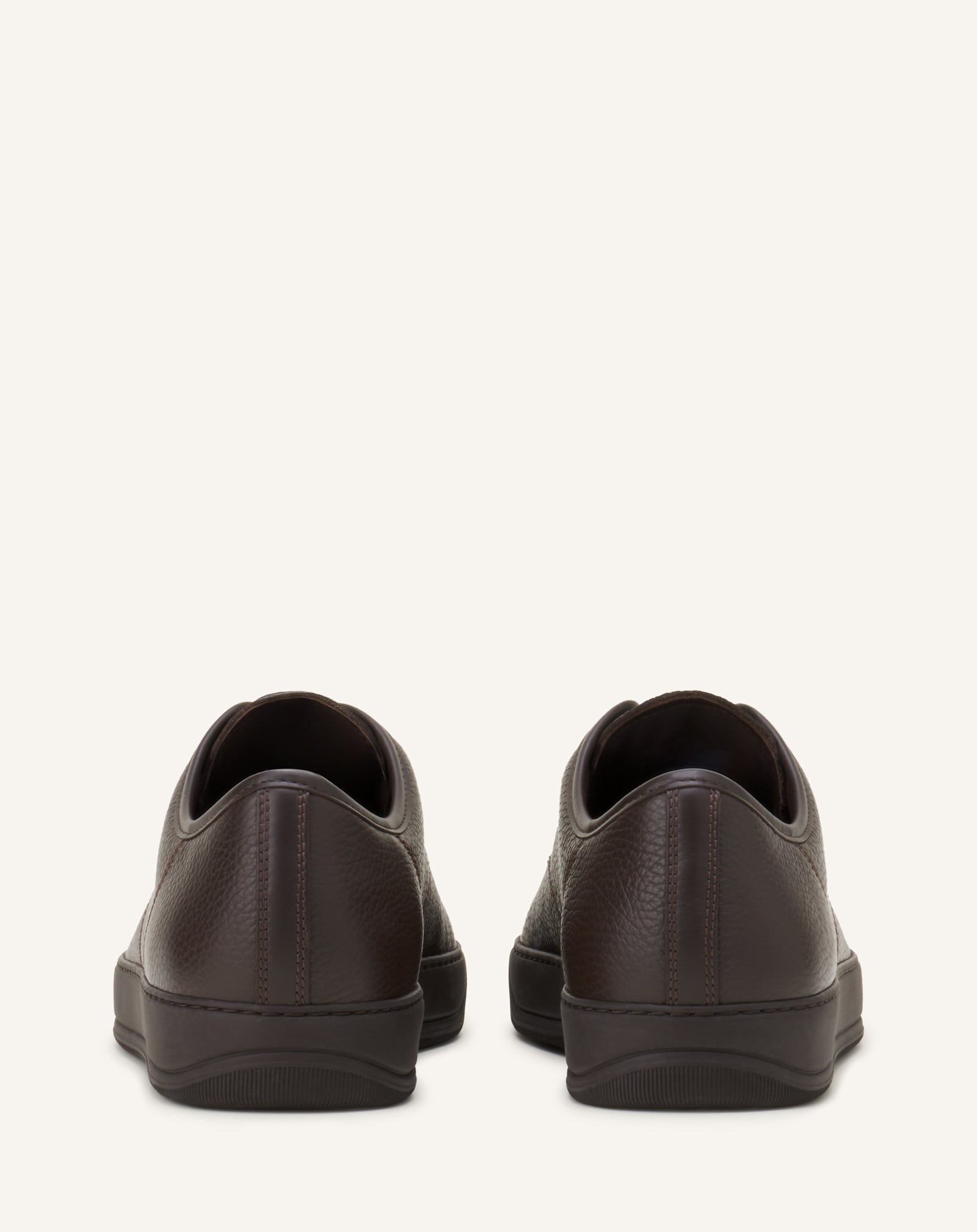 BROWN DBB1 SNEAKERS IN NAPPA AND GRAINED LEATHER