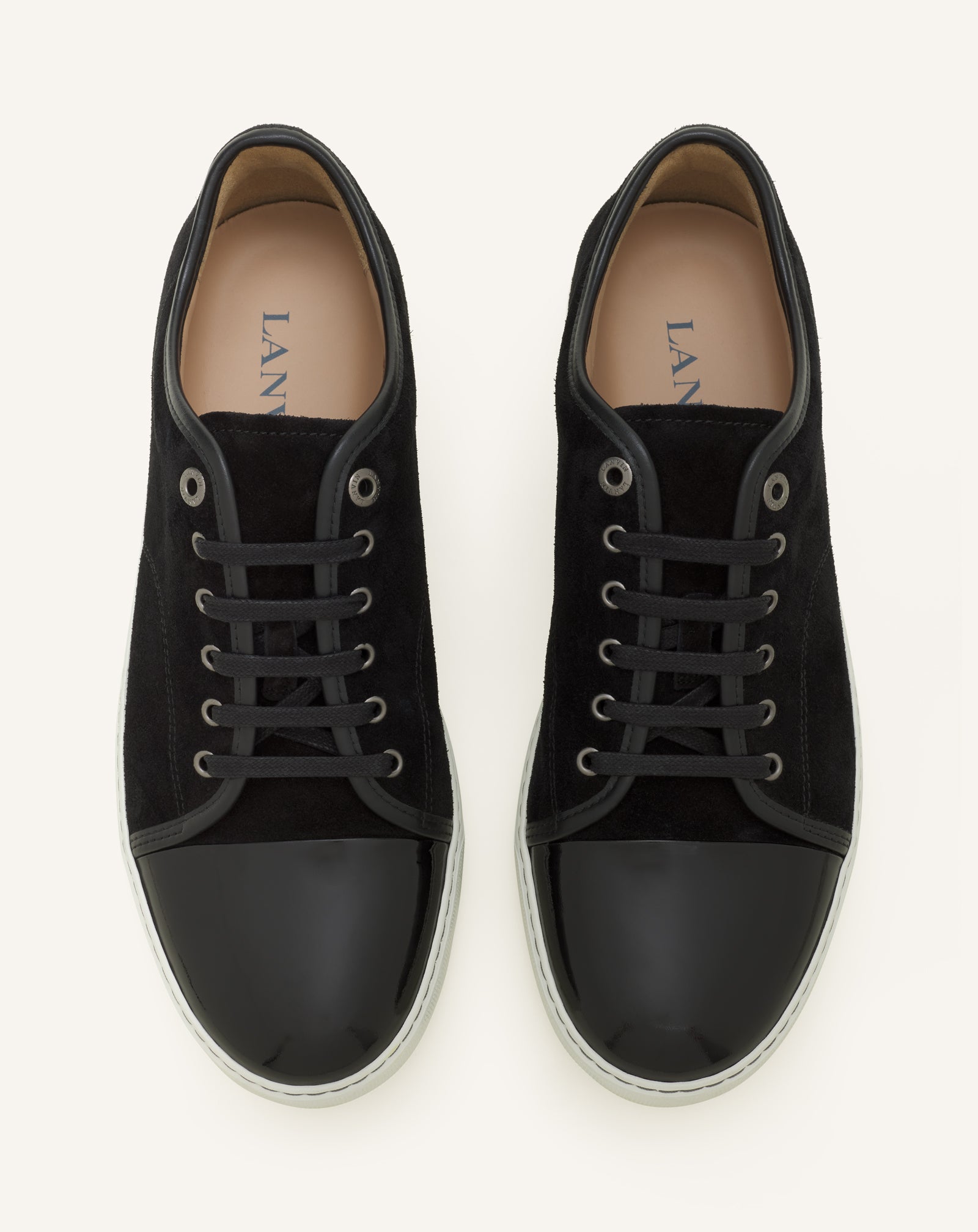 【極美品】LANVIN ランバン DBB1 スニーカー 黒 25cm Black Dbb1 Sneakers In Suede And Patent Leather | Lanvin