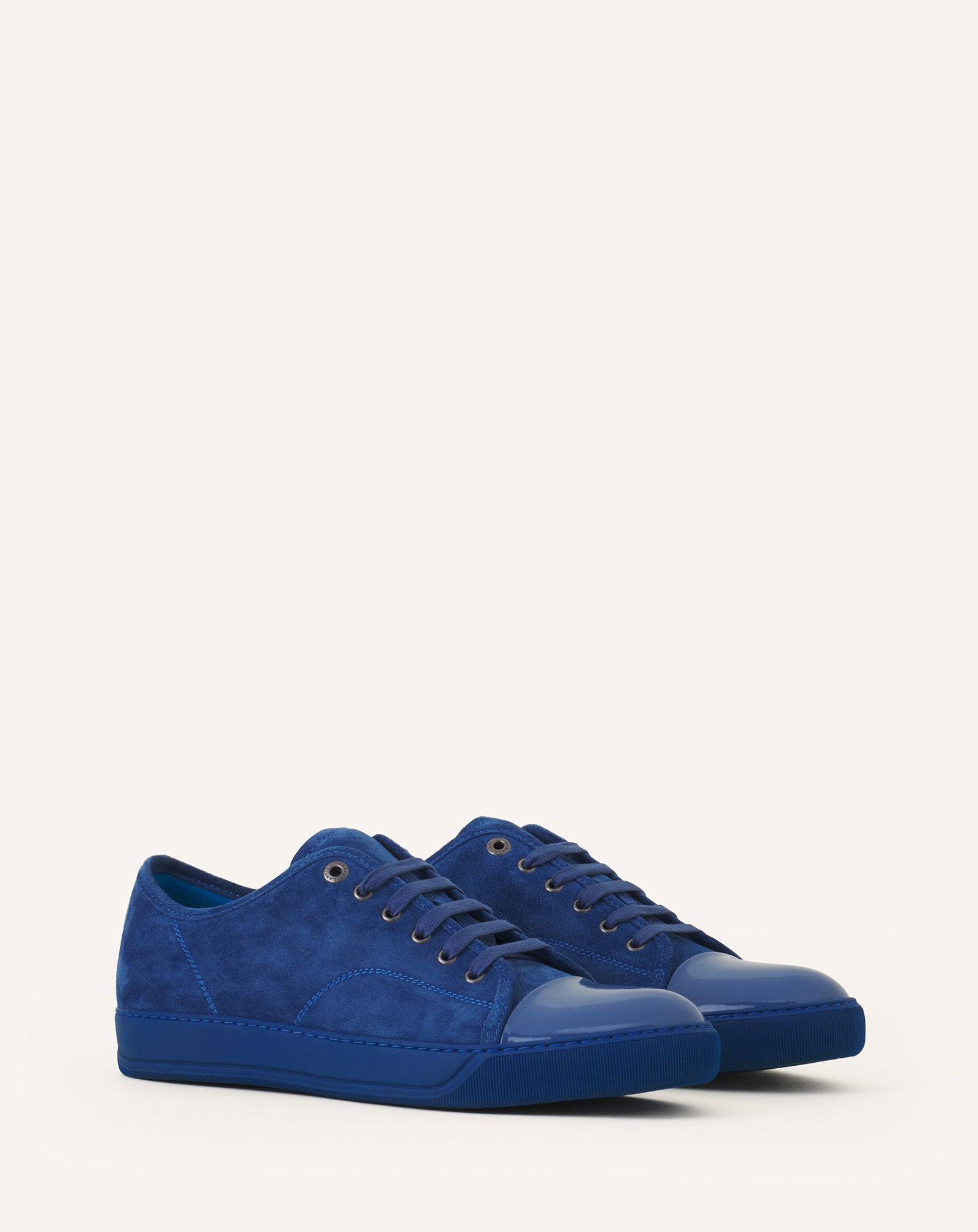 Navy blue designer sneakers for men | Lanvin
