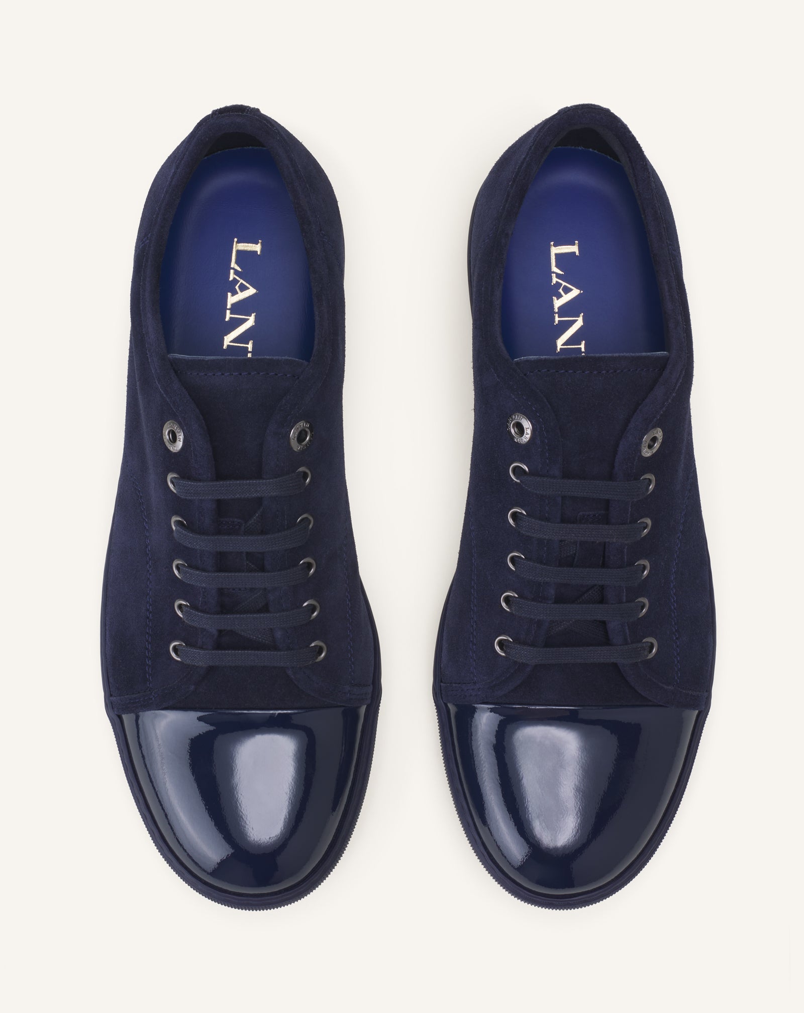 Blue Dbb1 Sneakers In Suede And Patent Leather | Lanvin