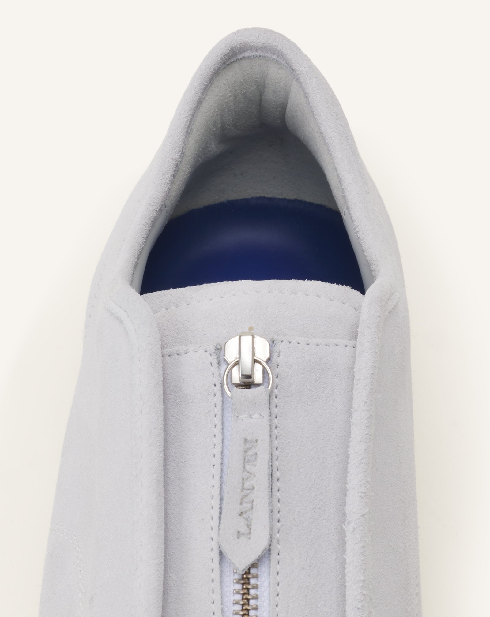 White Dbb1 Zip Sneakers In Suede | Lanvin