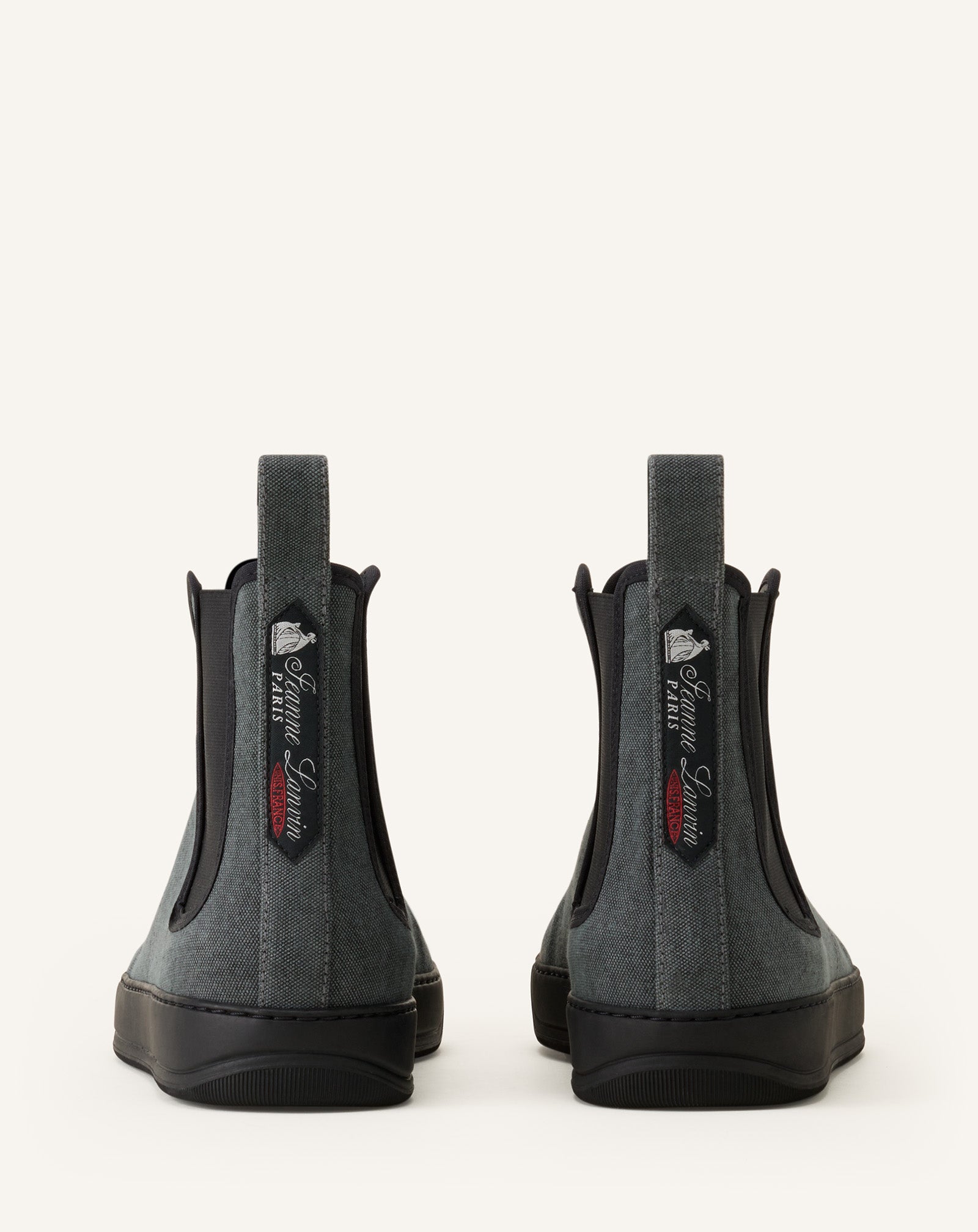 Black Dbb1 Sneakers High Top In Canvas | Lanvin