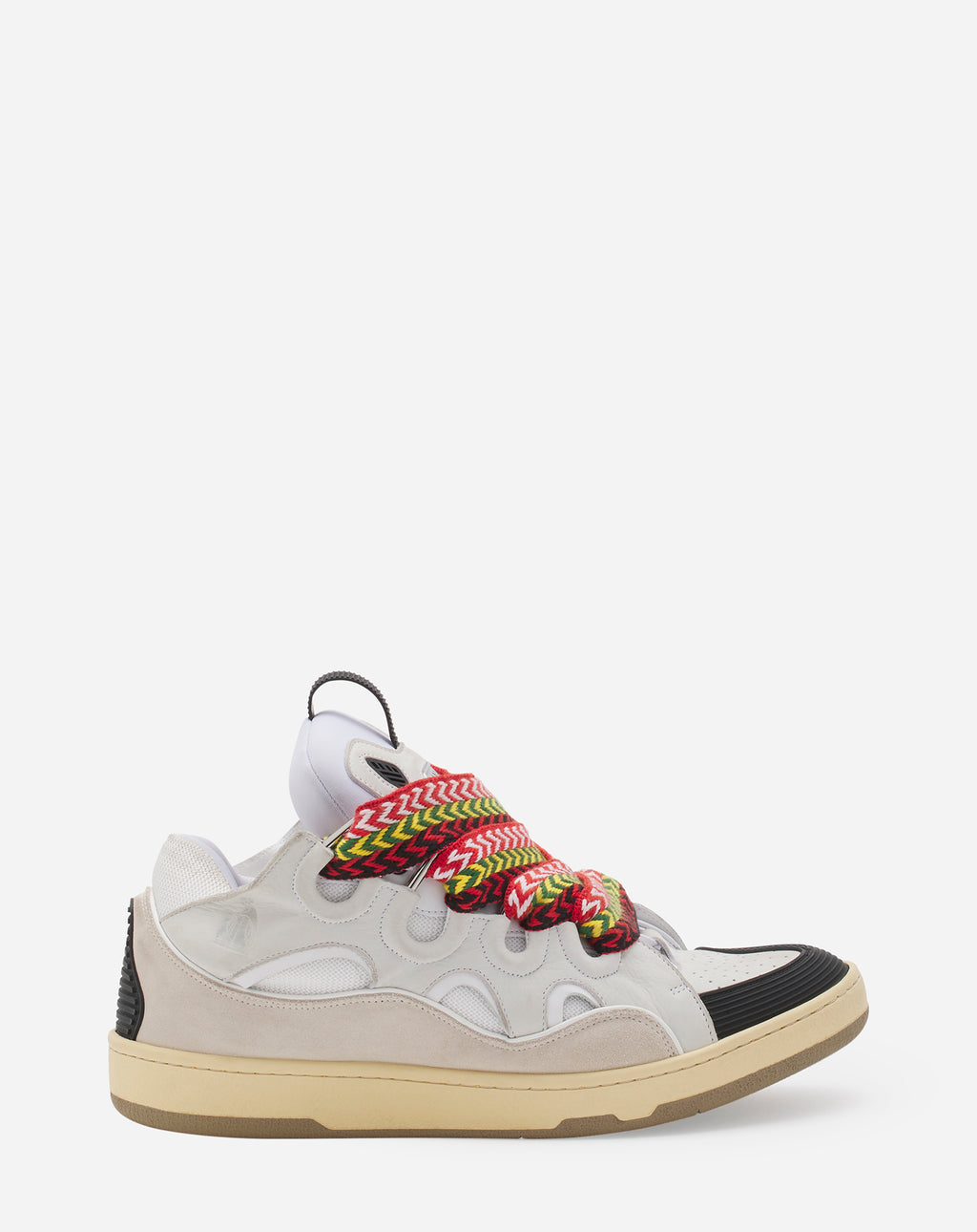 LEATHER CURB SNEAKERS WHITE – LANVIN