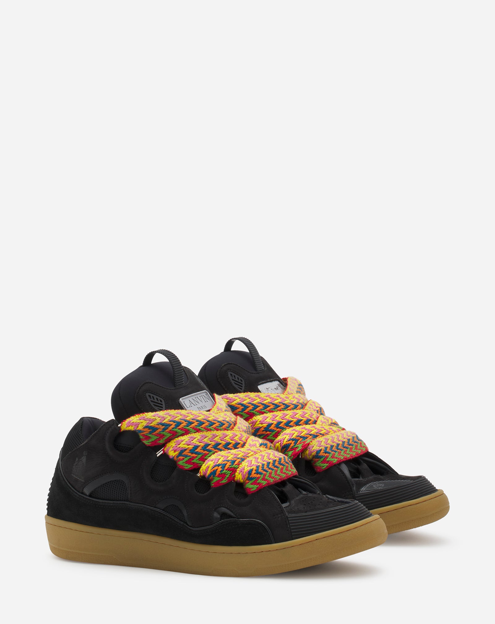 LEATHER CURB SNEAKERS