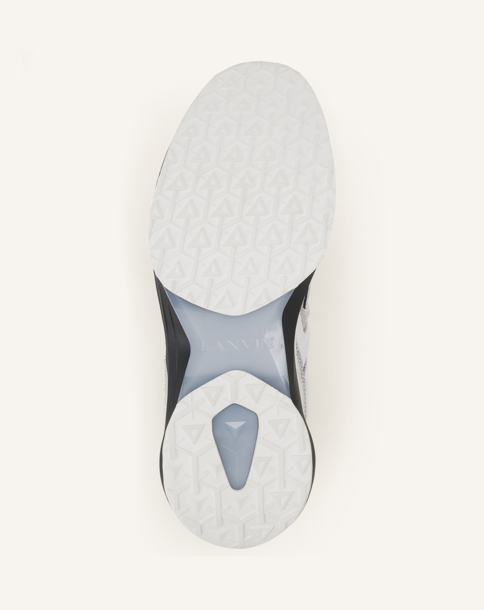Sneakers Jla En Cuir Metallise Froisses Silver | Lanvin