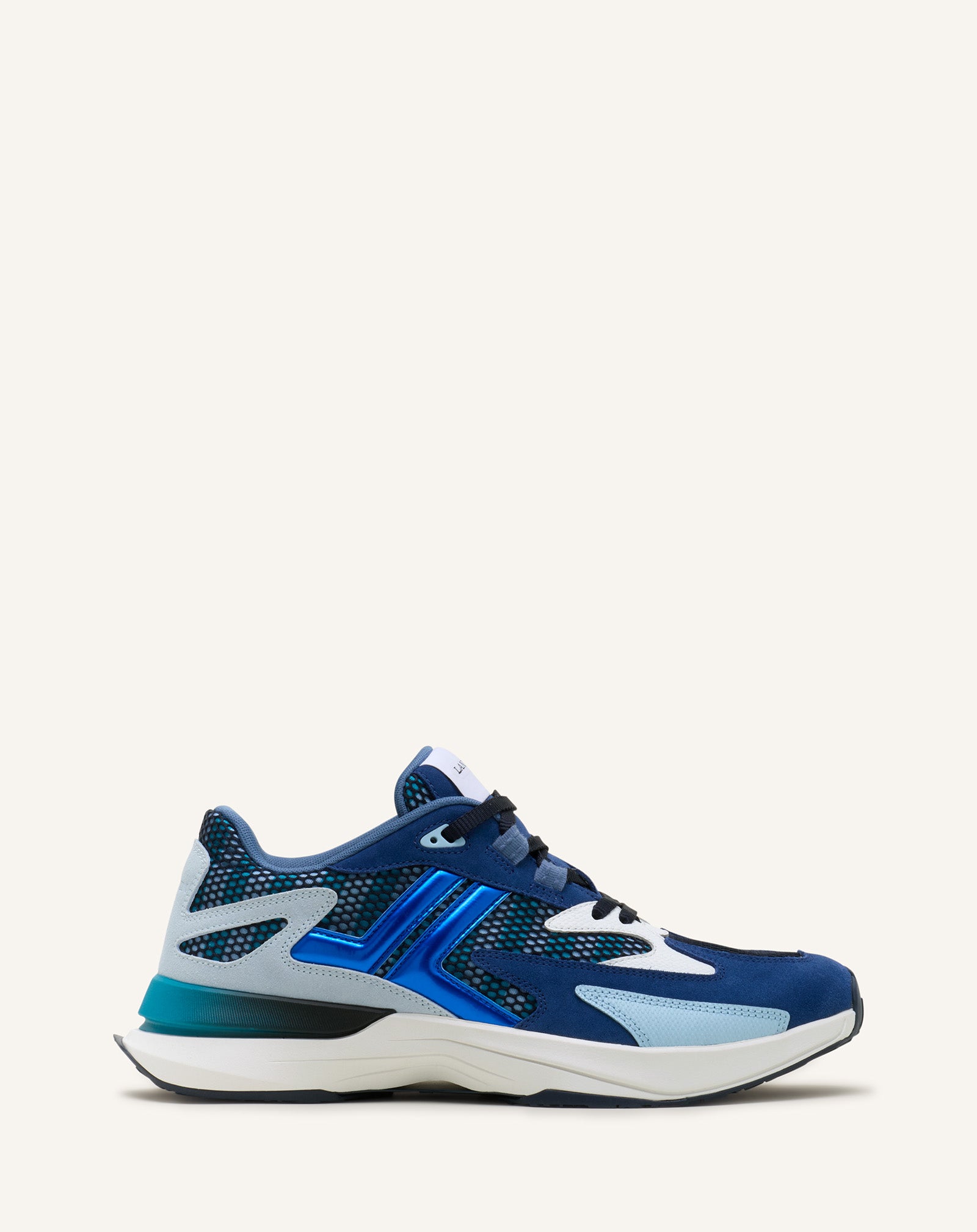Sneakers Jla En Mesh Et Cuir Métallisé Red | Lanvin