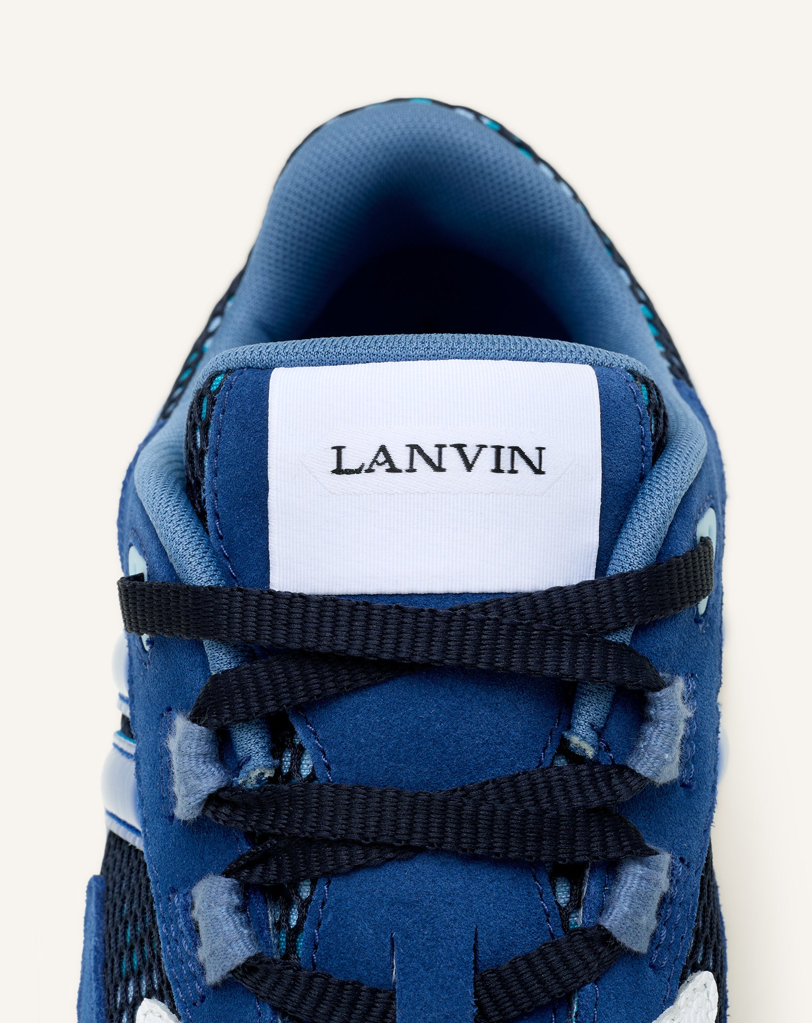 Sneakers Jla En Mesh Et Cuir Métallisé Blue | Lanvin