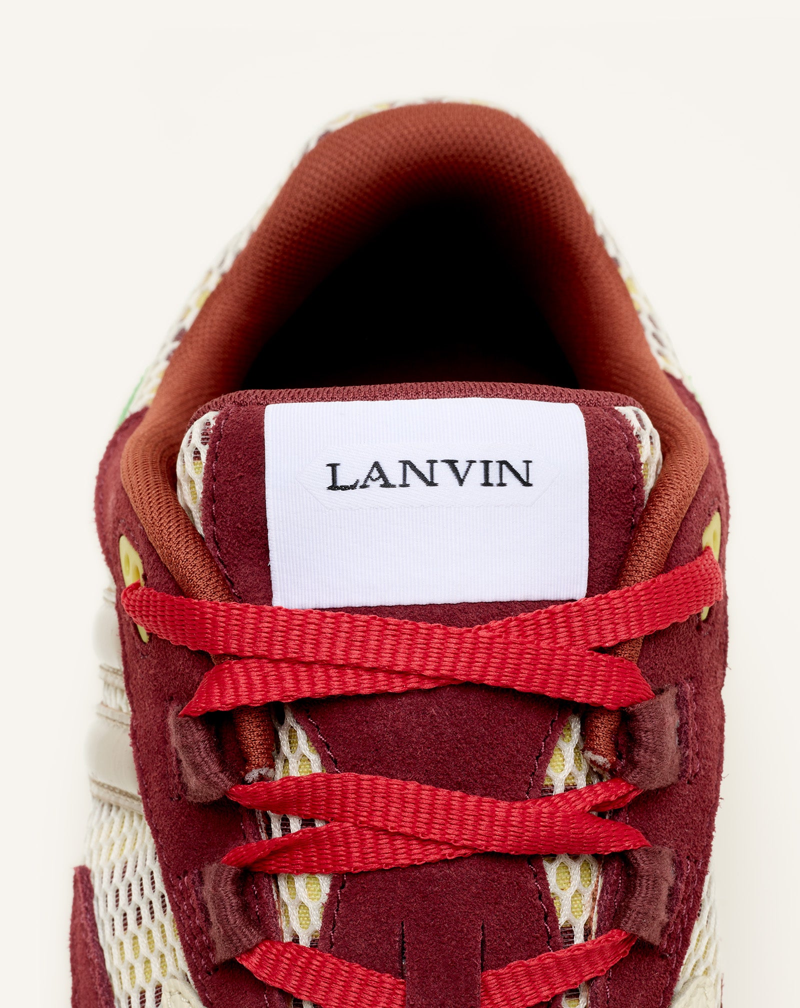 Sneakers Jla En Mesh Et Cuir Métallisé Red | Lanvin