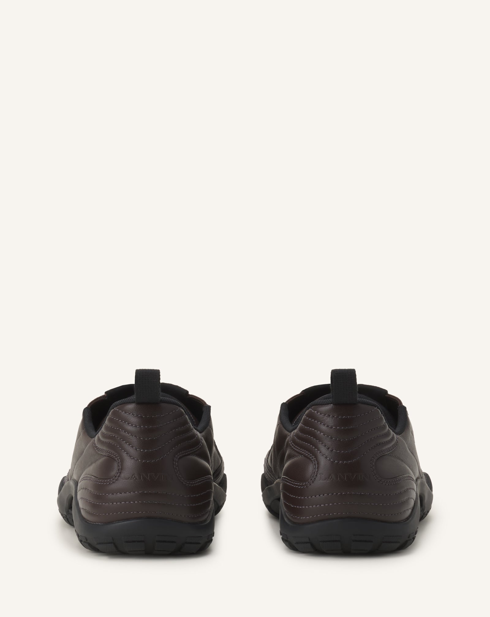 BROWN LNV2 SNEAKERS IN LEATHER