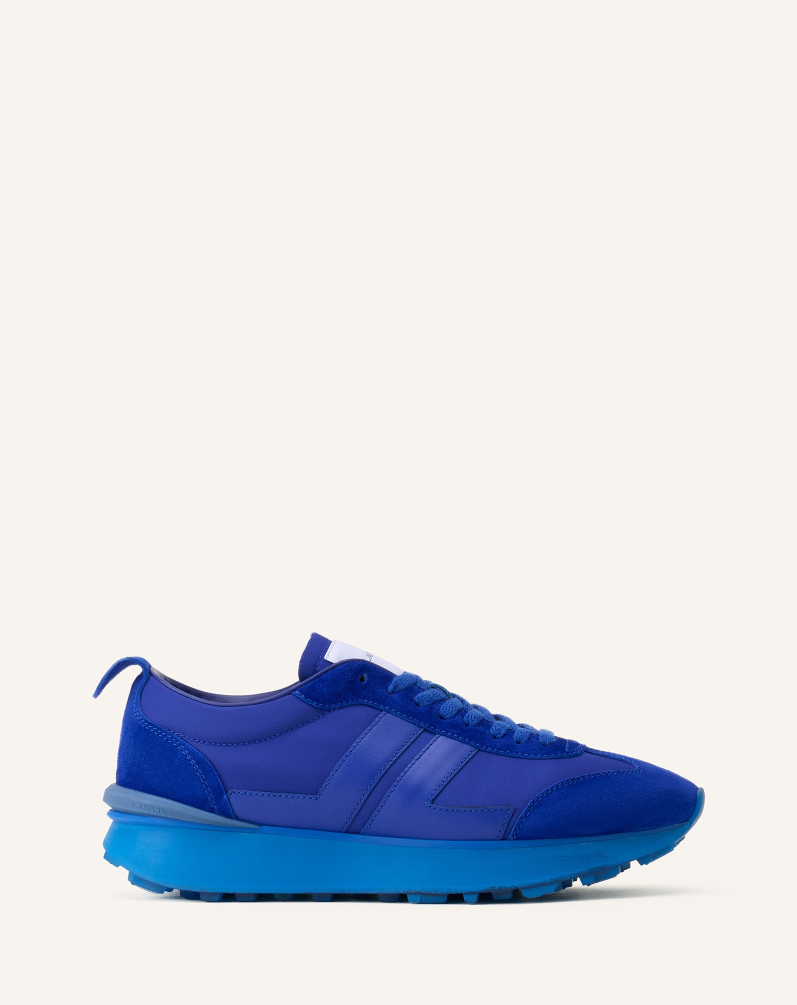 Navy blue designer sneakers for men | Lanvin