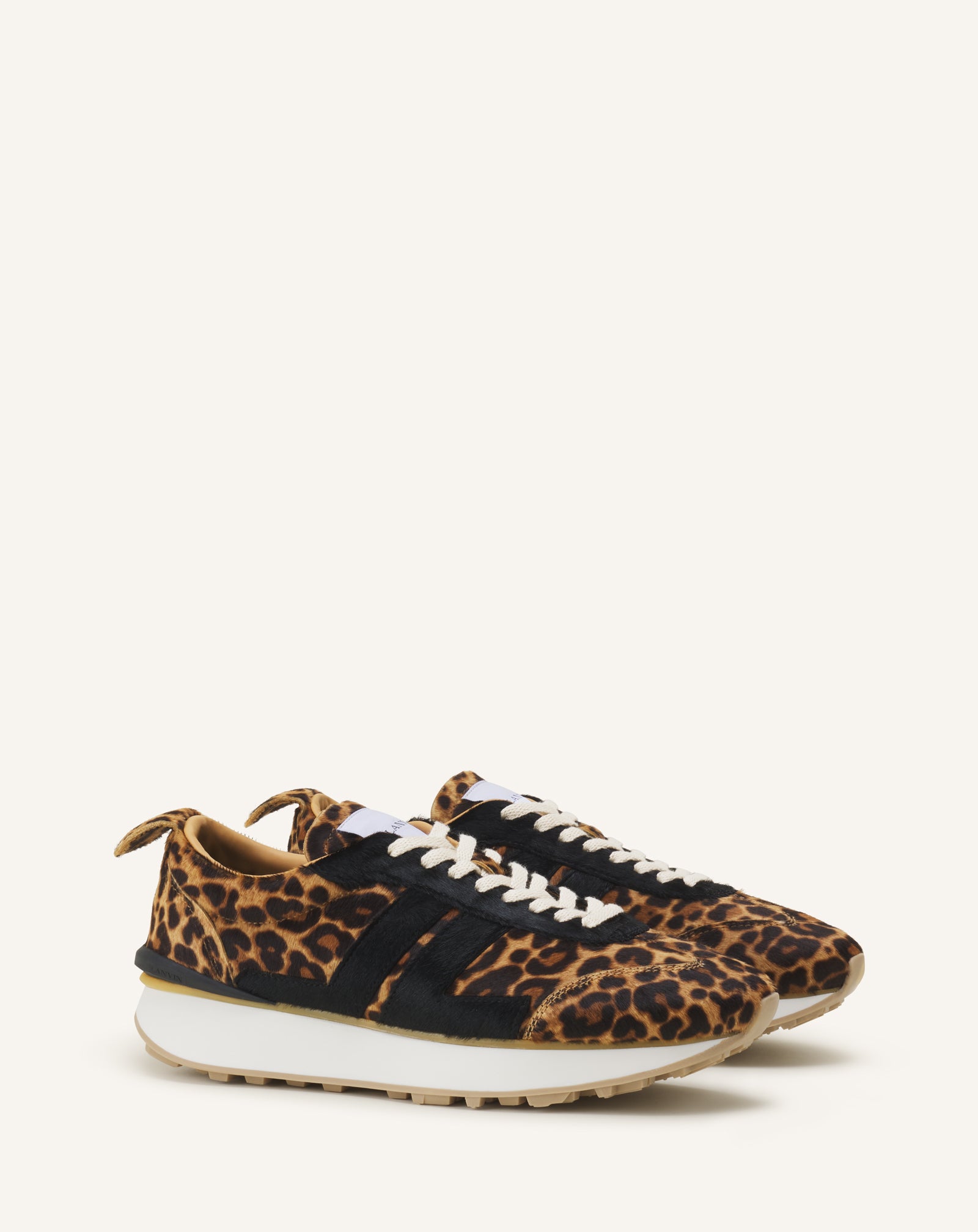 BEIGE LEOPARD PRINT BUMPR SNEAKERS IN PONY