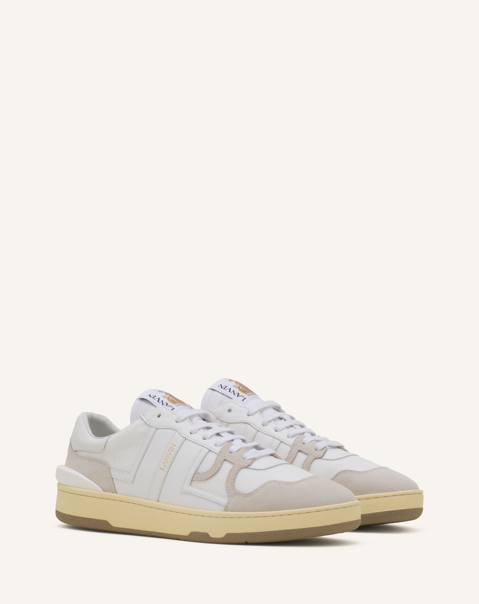 White Clay Mesh Sneakers | Lanvin