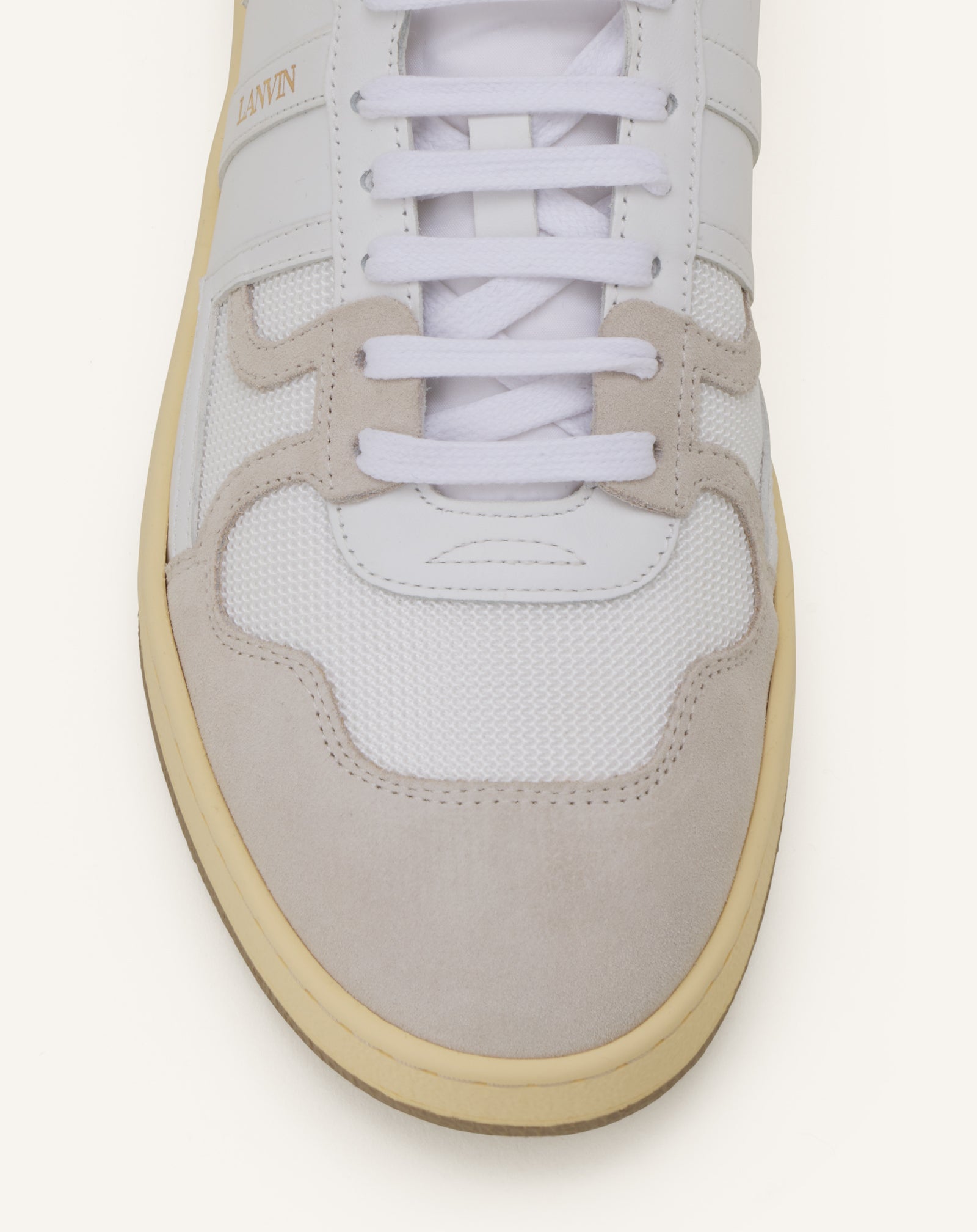 White Clay Mesh Sneakers | Lanvin