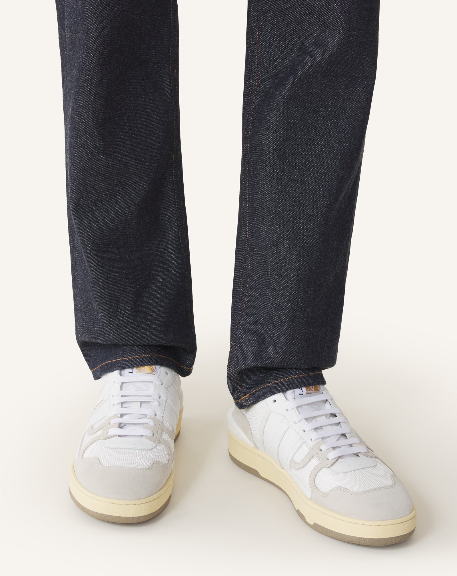 White Clay Mesh Sneakers | Lanvin