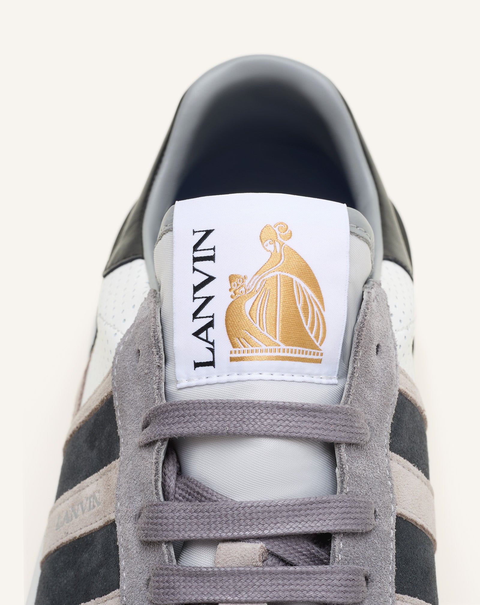 Black Clay Sneakers In Perforated Leather And Suede | Lanvin