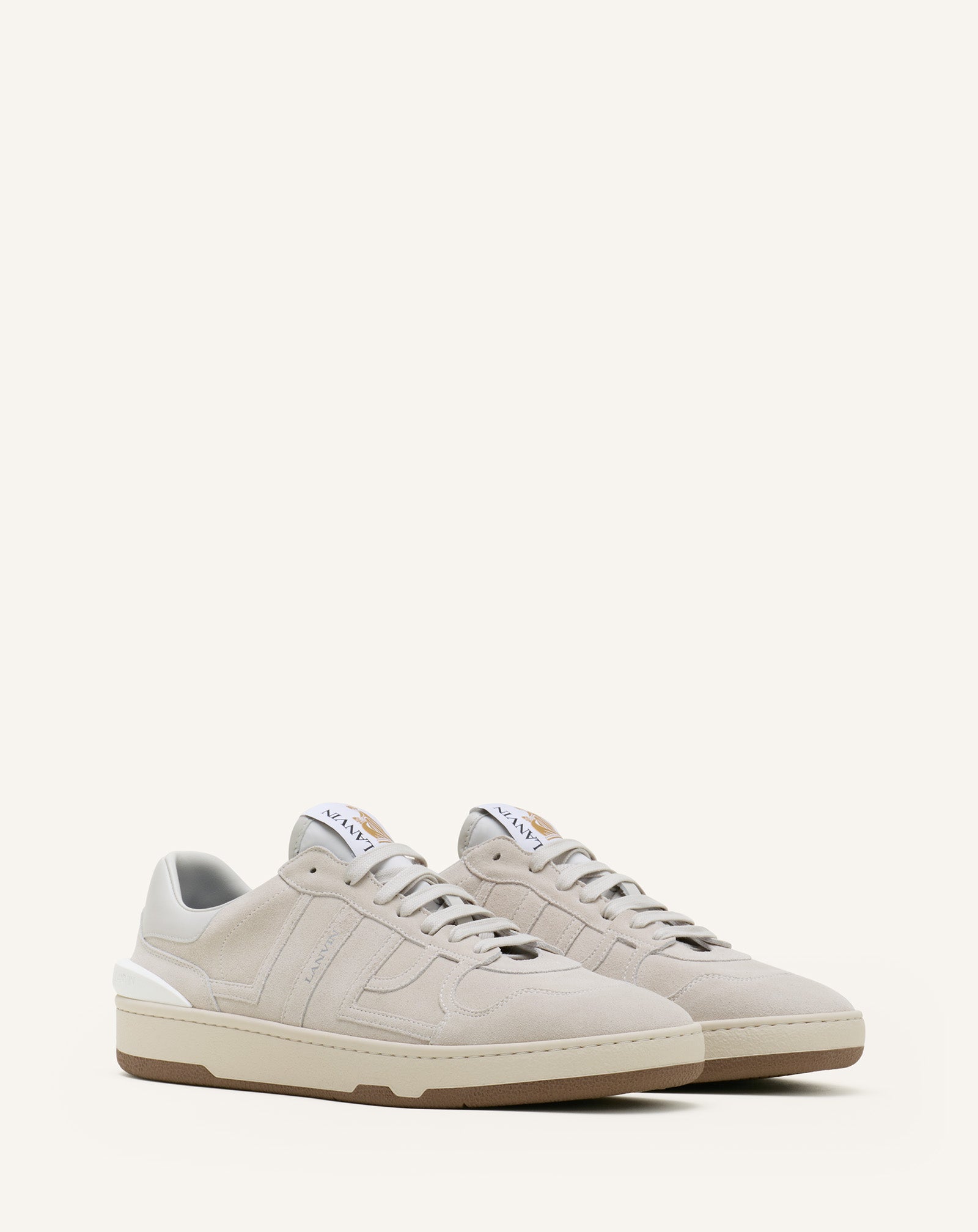 WHITE CLAY SNEAKERS IN MESH AND LEATHER