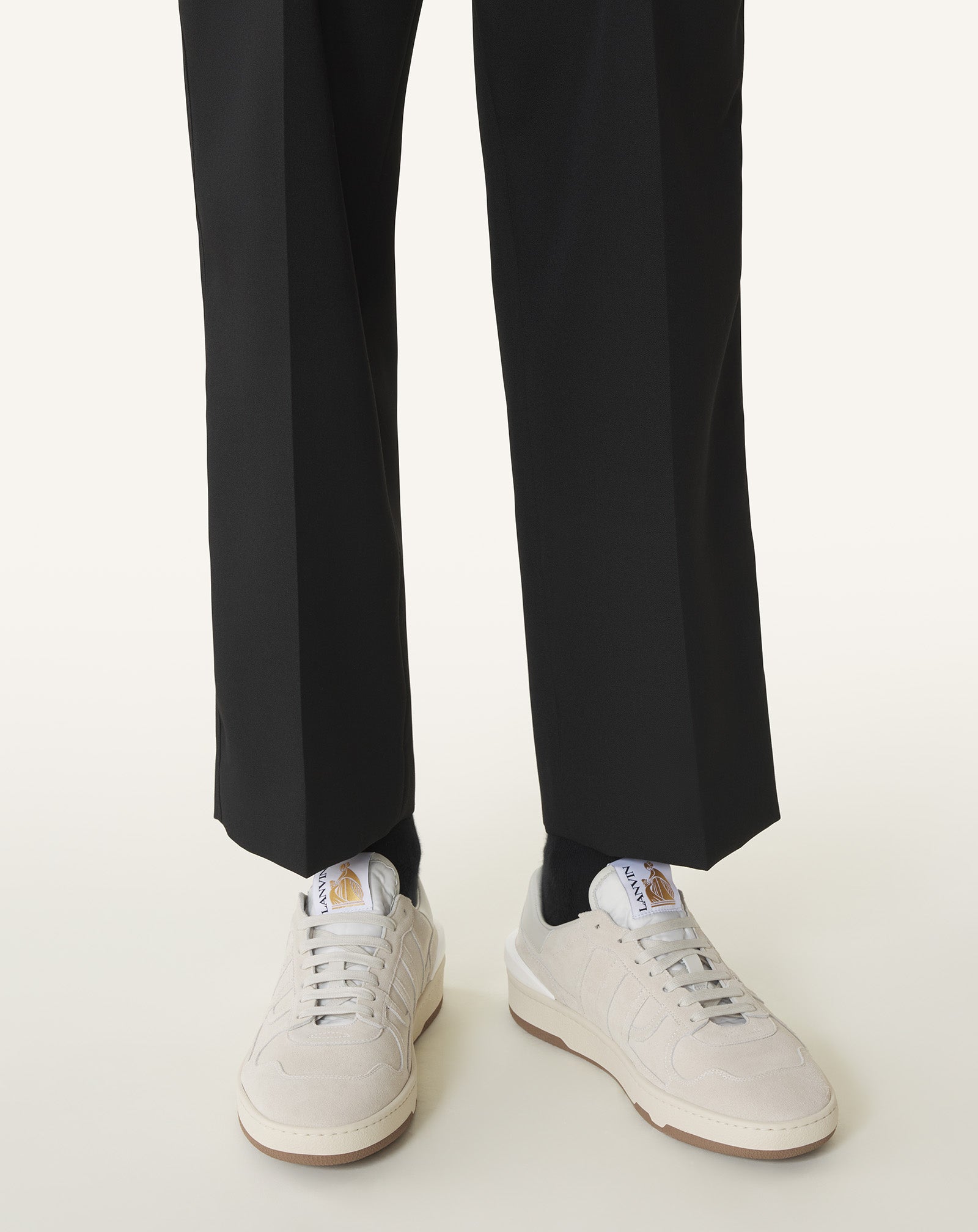 White Clay Mesh Sneakers | Lanvin