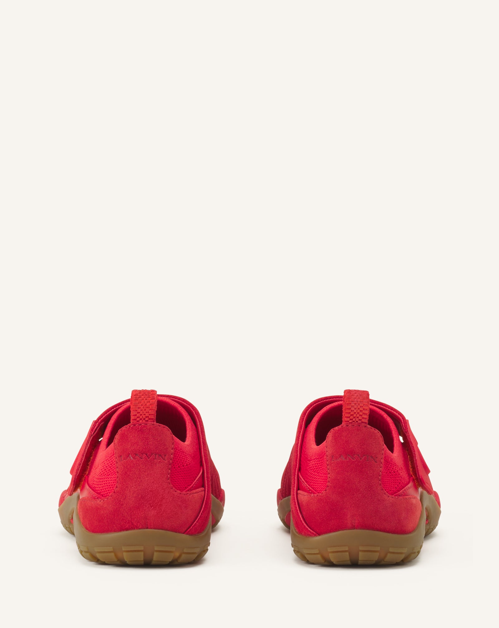 Sneaker Lnv1 En Suede Tricote Red | Lanvin