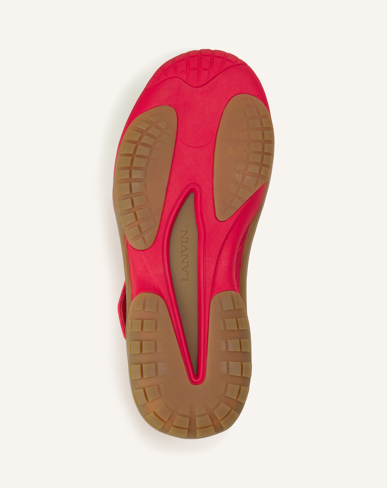 Sneaker Lnv1 En Suede Tricote Red | Lanvin