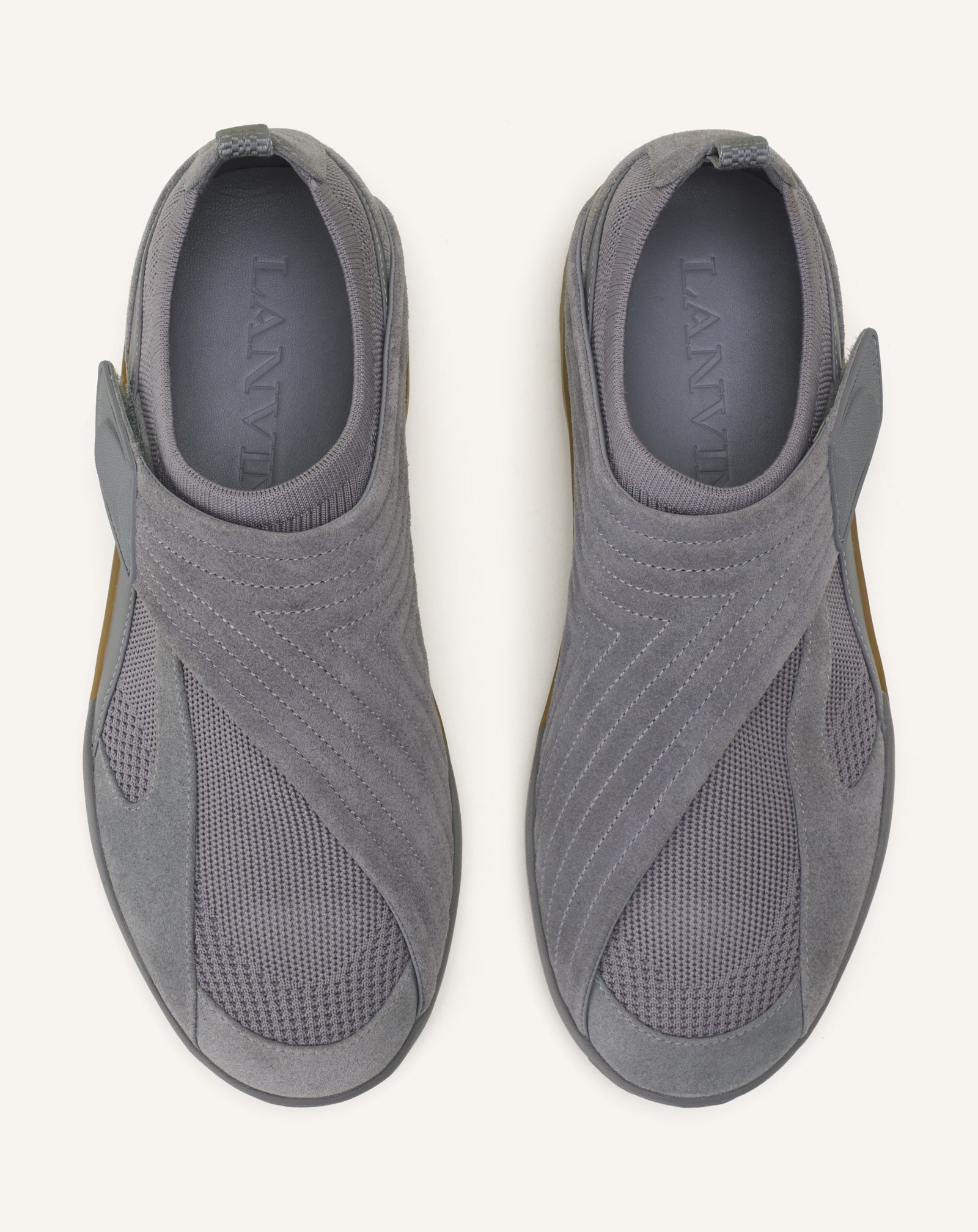 Lnv1 Sneakers In Knit And Suede | Lanvin