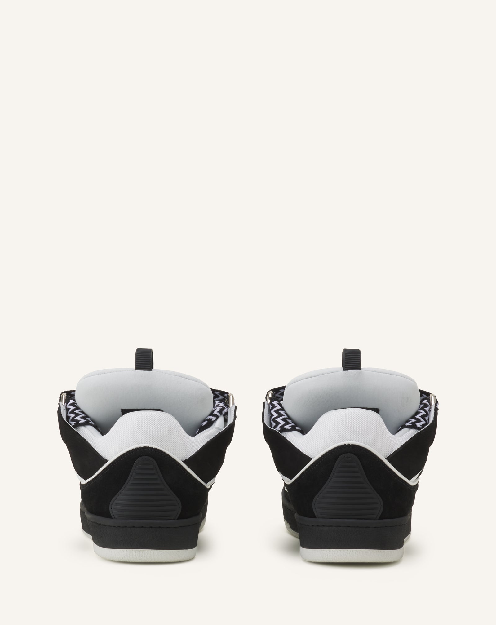 Grey Curb Leather Sneakers | Lanvin