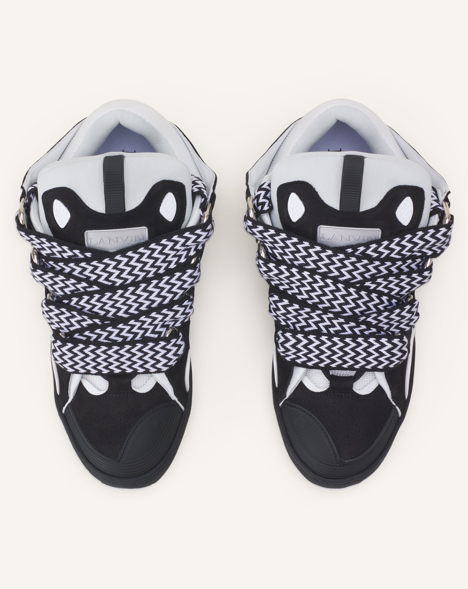 Grey Curb Leather Sneakers | Lanvin