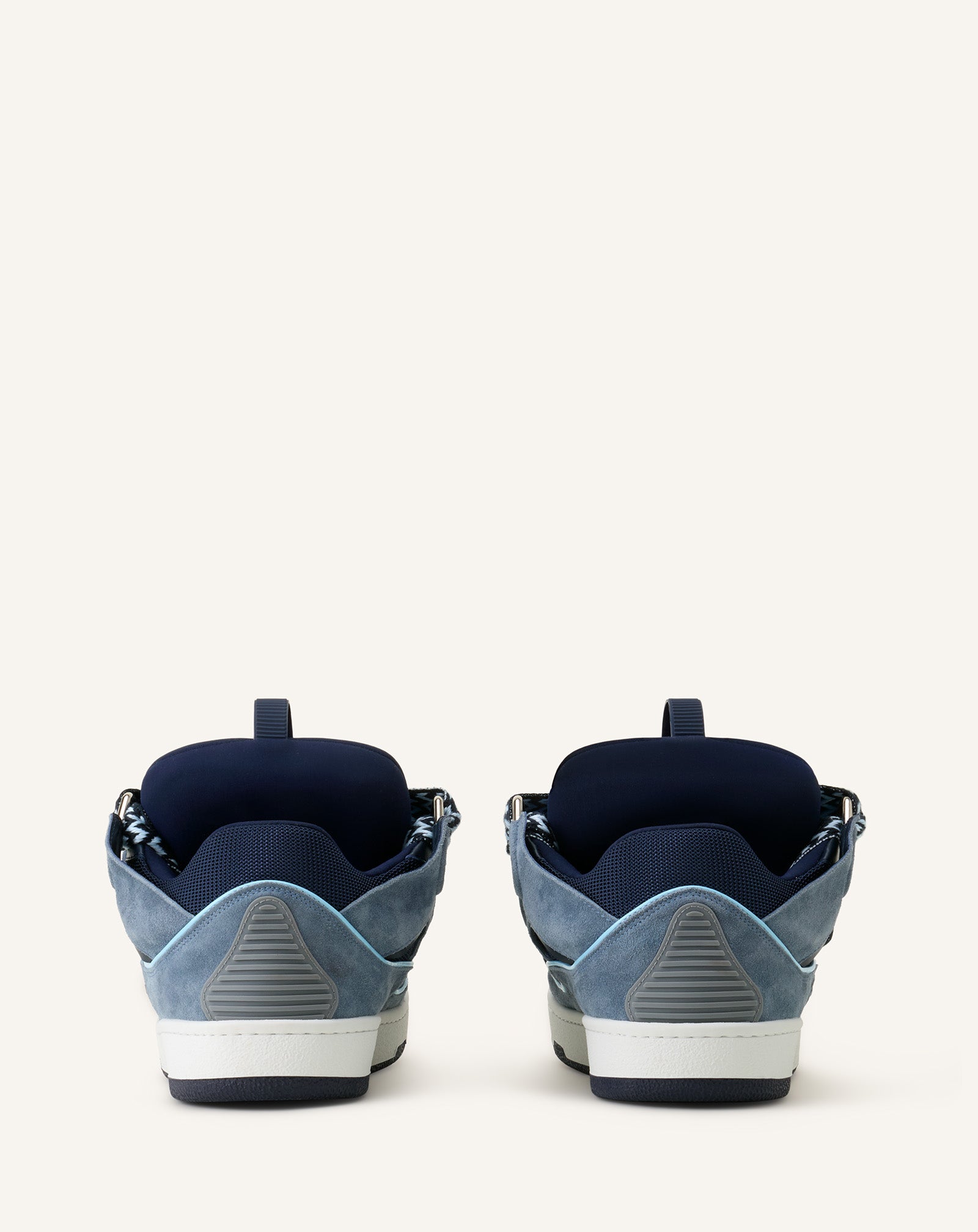 Grey Curb Leather Sneakers | Lanvin