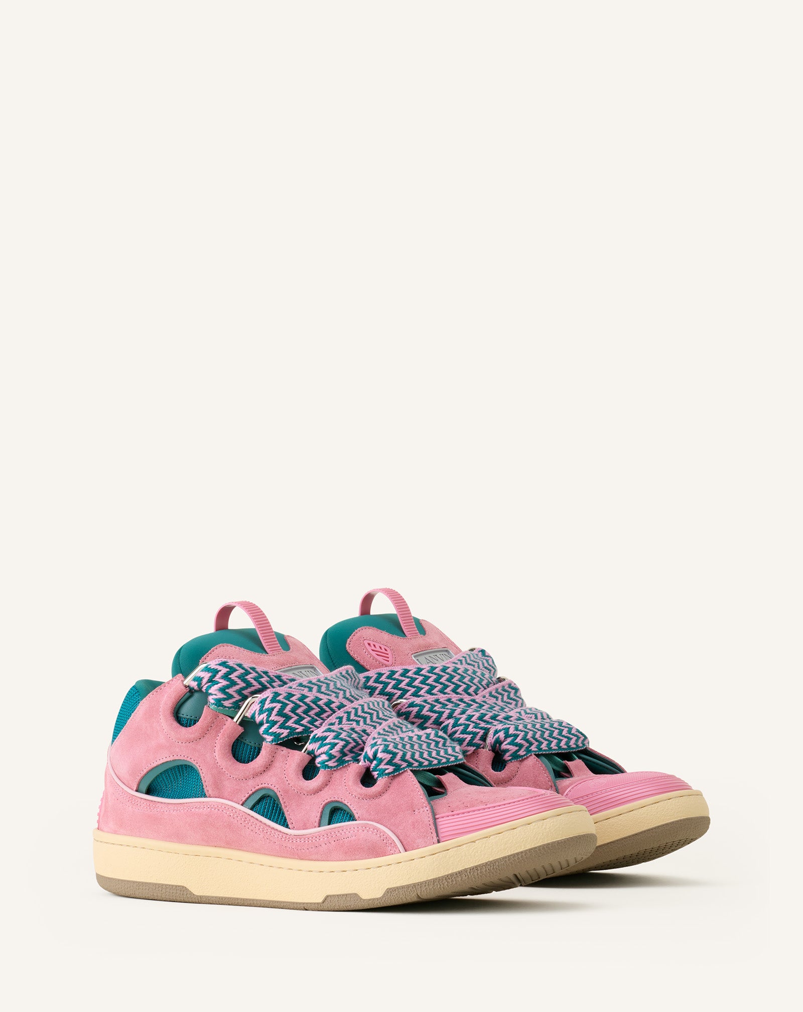 Green Curb Leather Sneakers | Lanvin