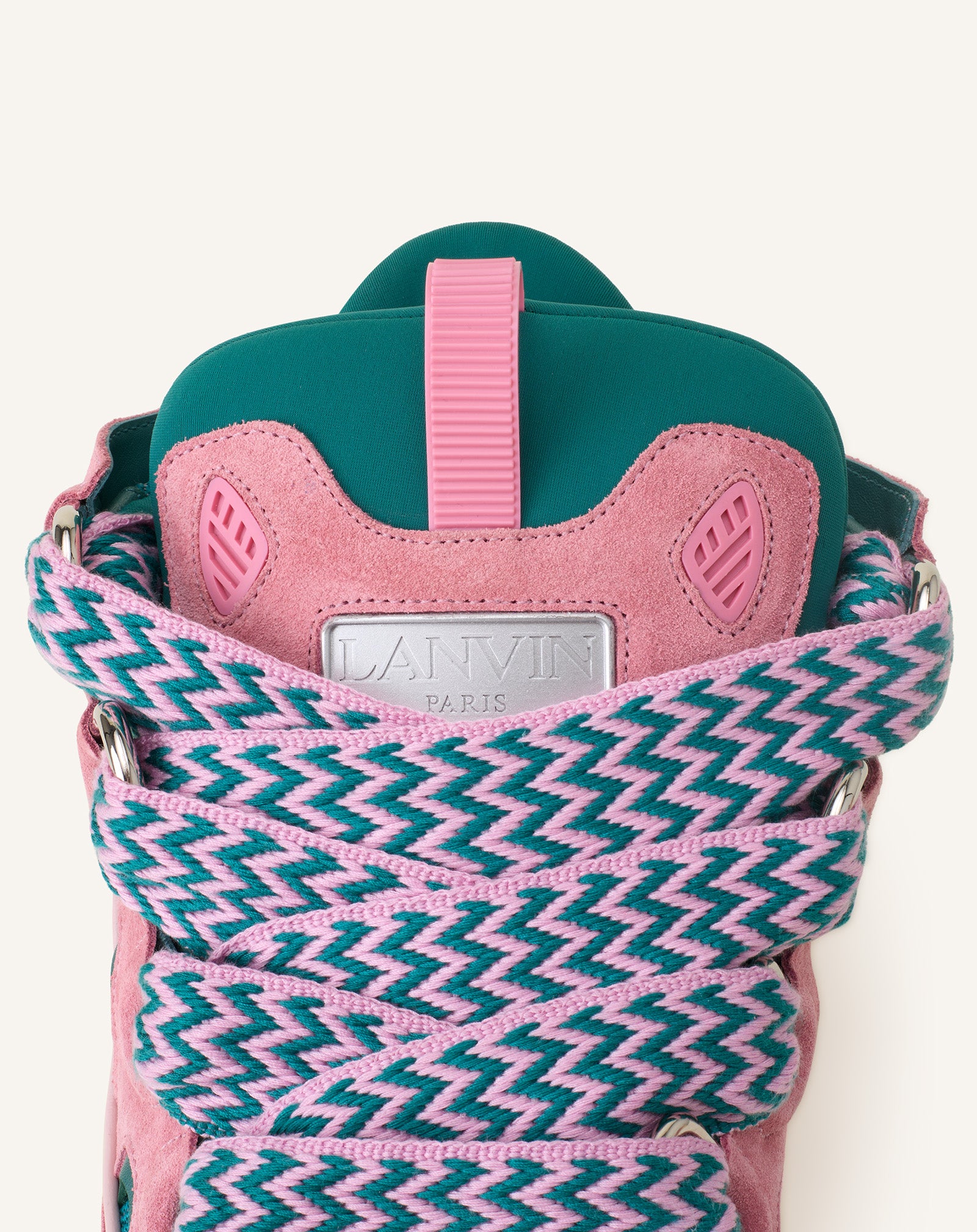 GREEN CURB LEATHER SNEAKERS