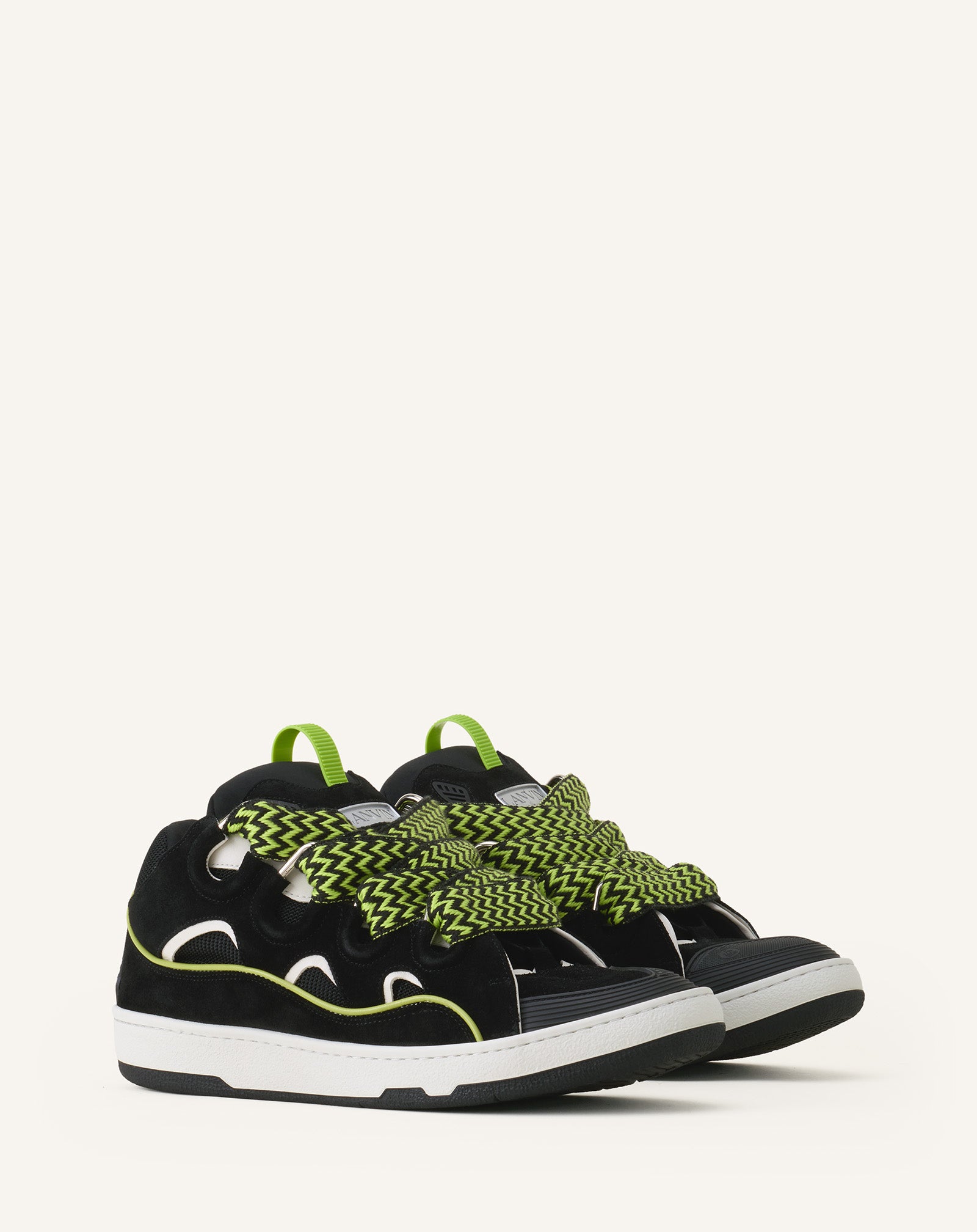 Green Curb Leather Sneakers | Lanvin