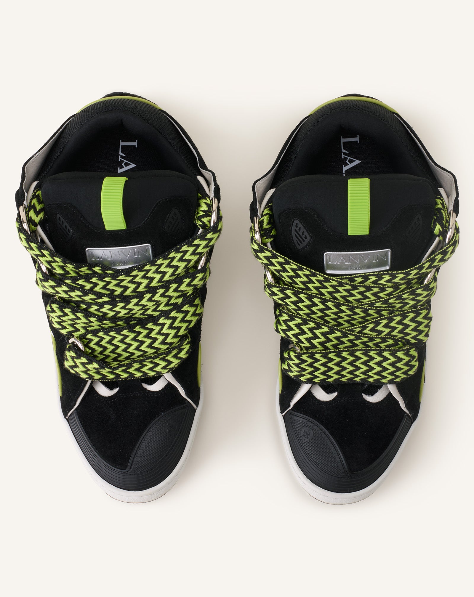 Green Curb Leather Sneakers | Lanvin