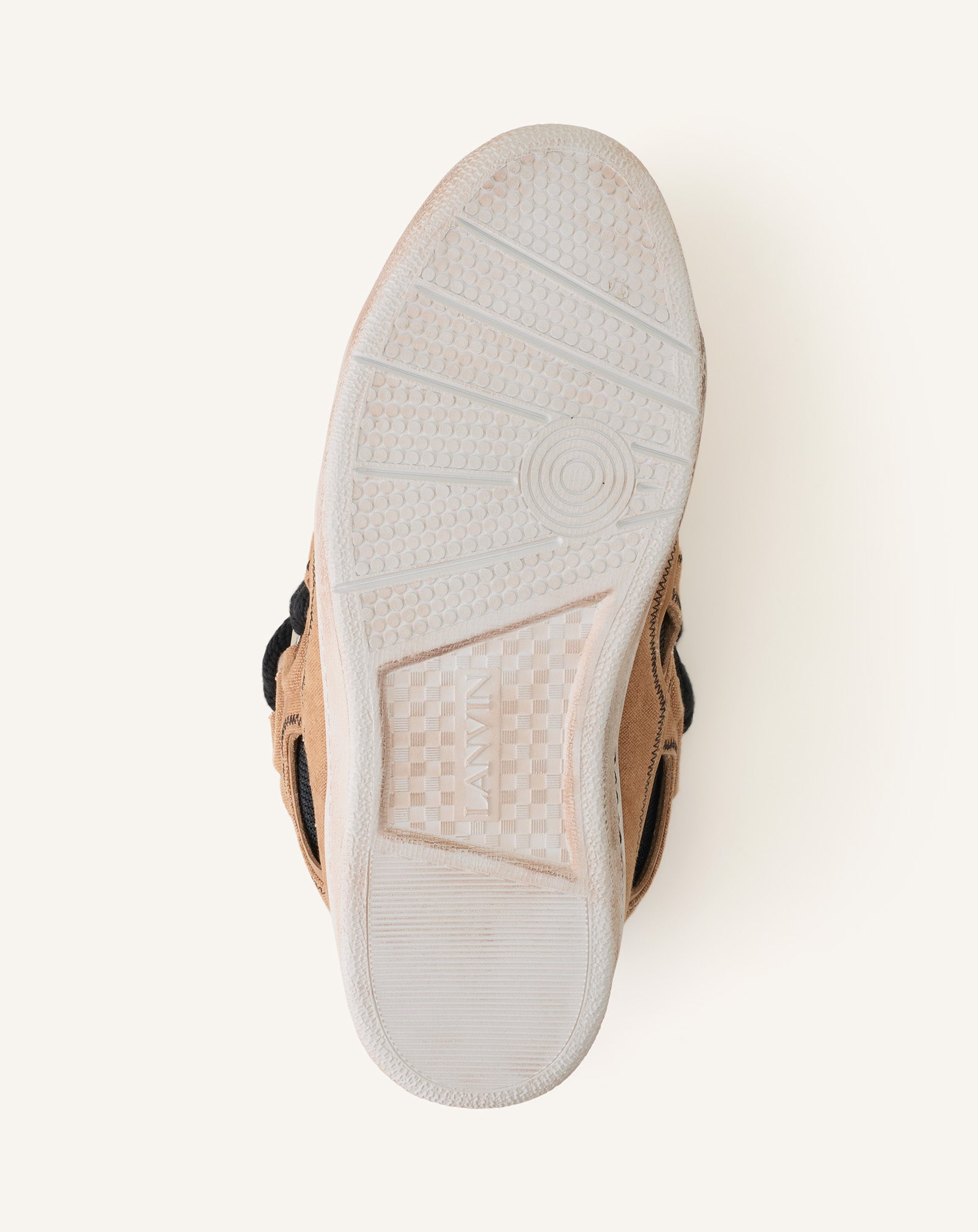 Brown Curb Sneakers In Canvas | Lanvin