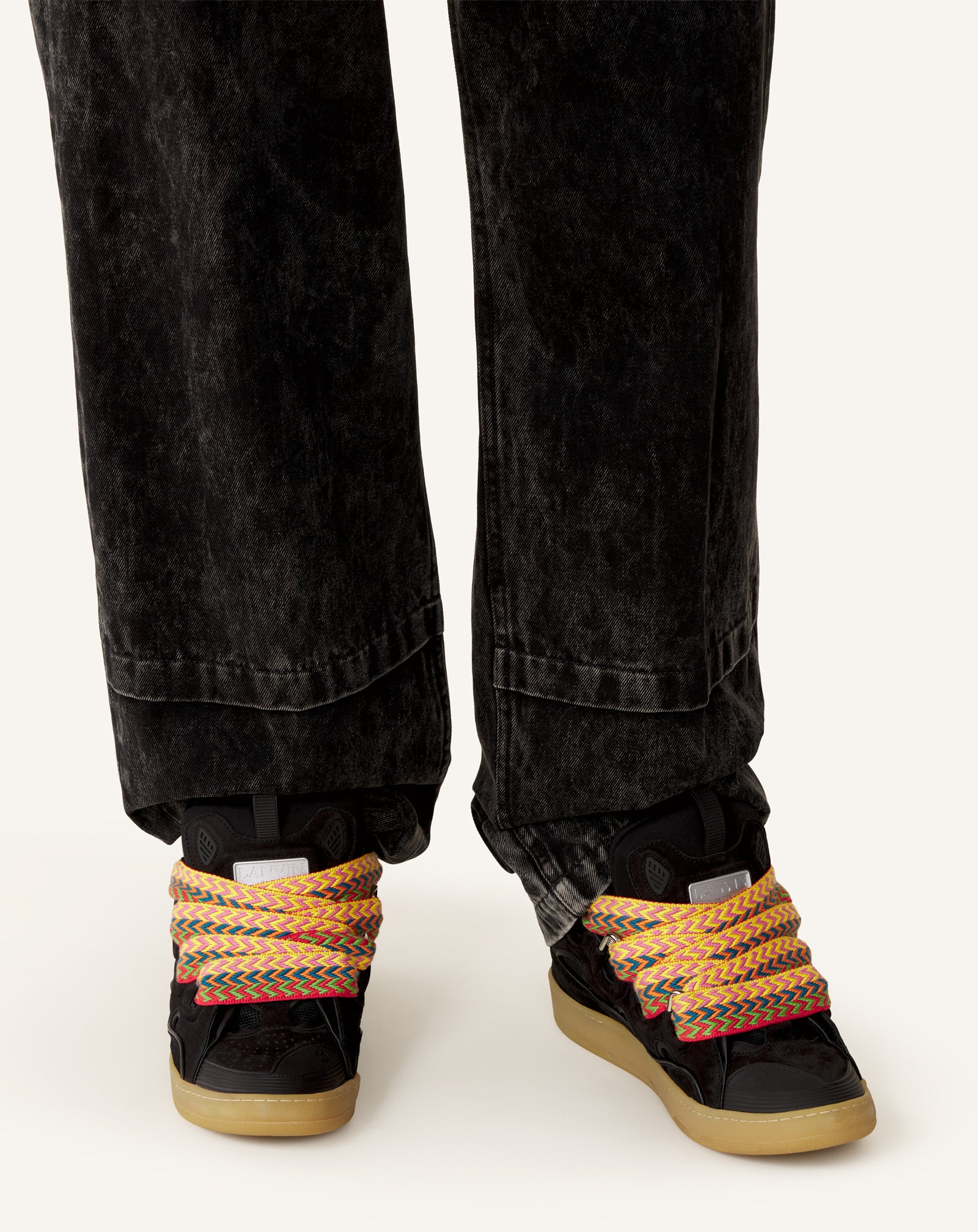 Leather Curb Sneakers | Lanvin