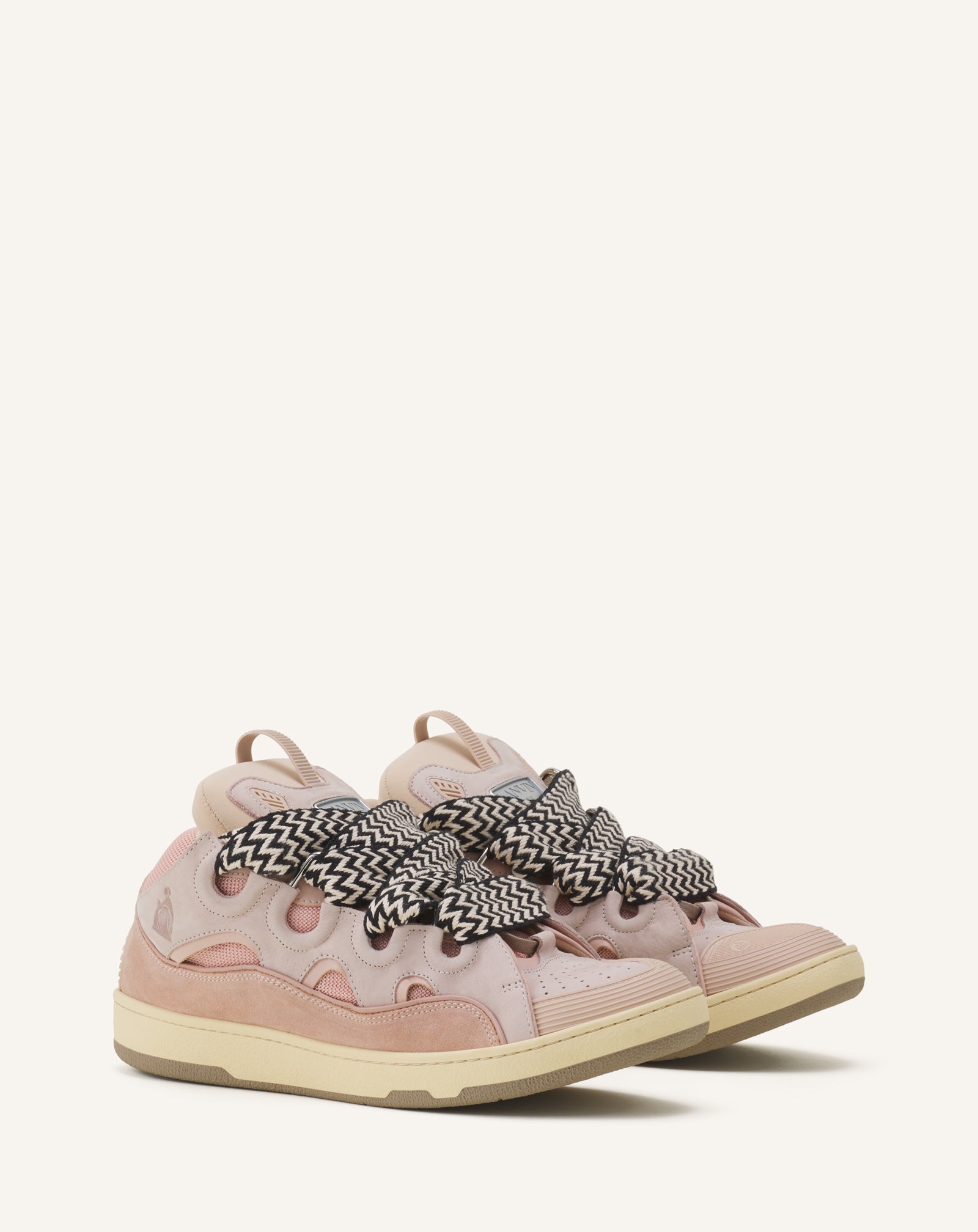 dis th11s LANVIN ランバン CURB SNEAKERS Curb Sneakers In Leather With Snake Laces | Lanvin